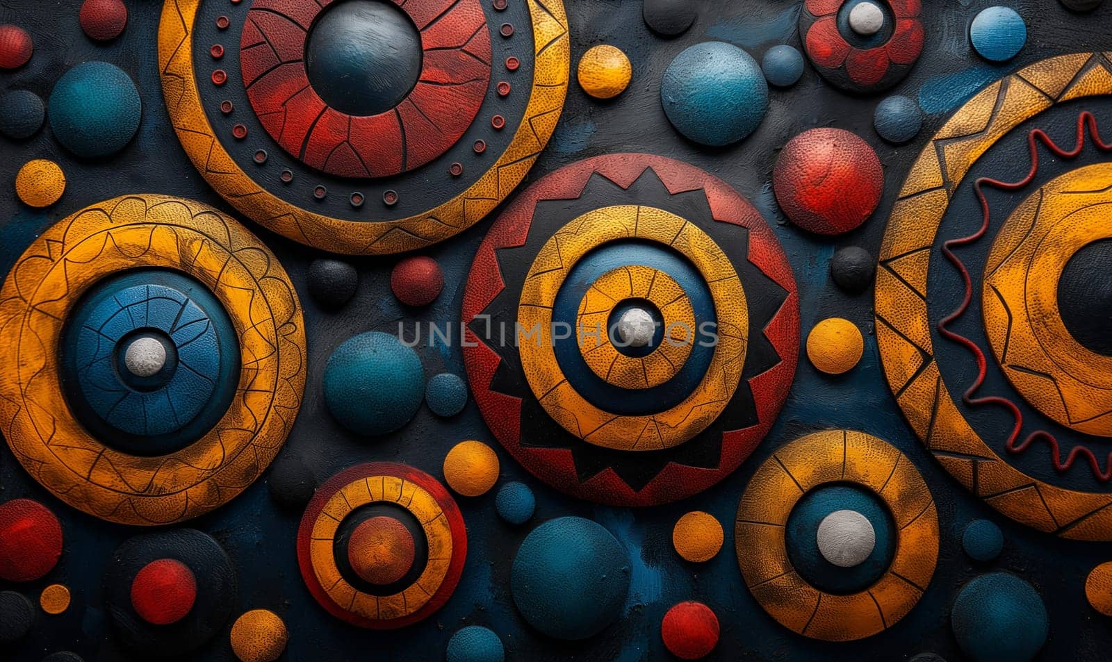 Abstract pattern in a combination of dark tones. Selective focus.