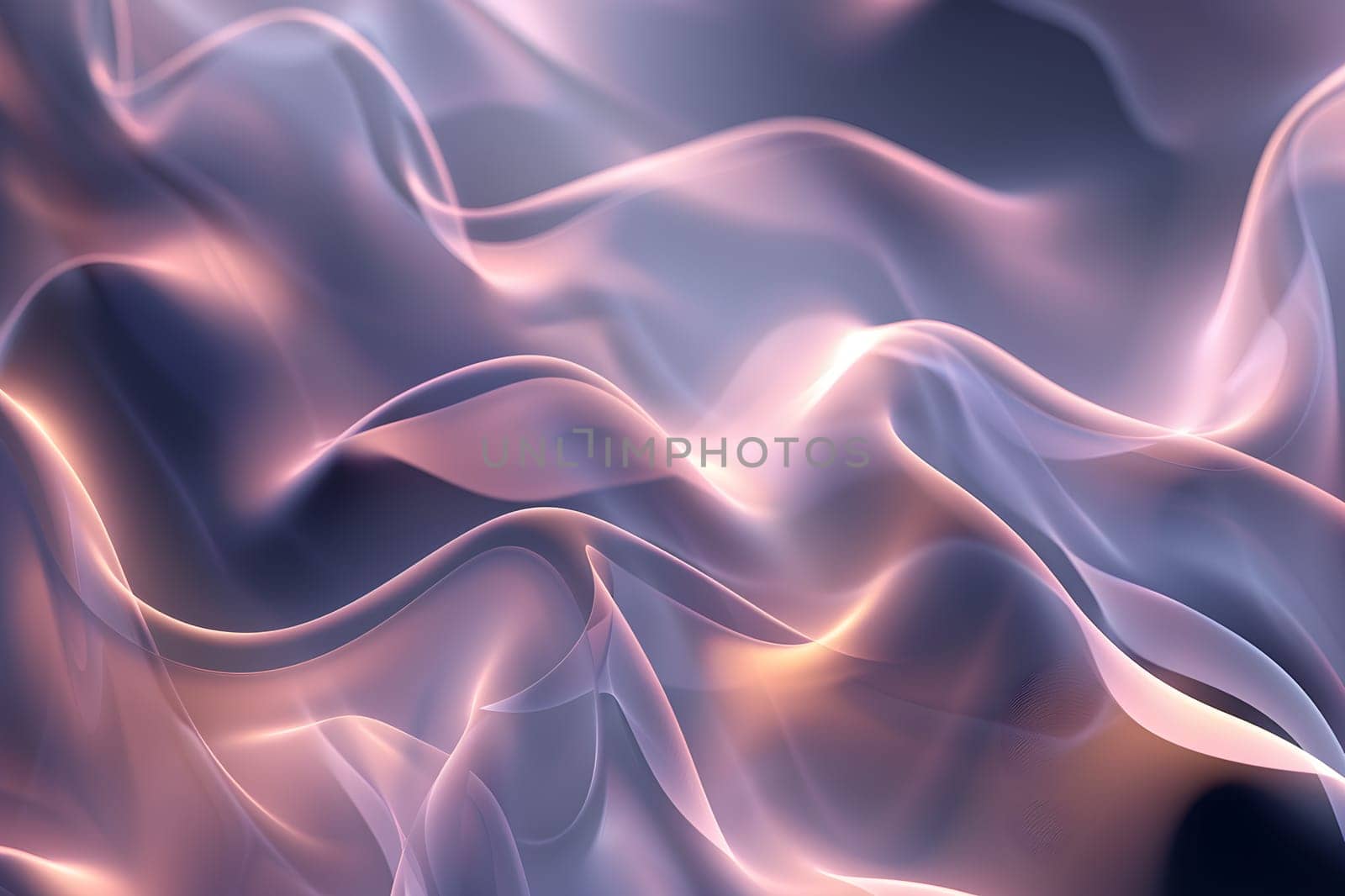 Elegant flowing waves in soft pastel gradients creating an ethereal abstract background