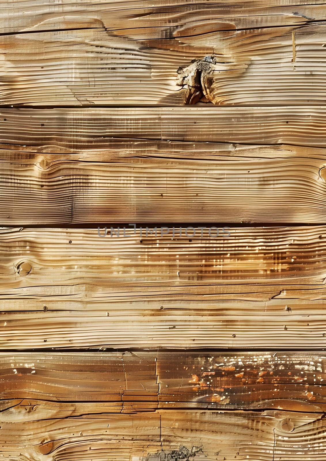A detailed view of aged wooden planks displaying natural textures and knots