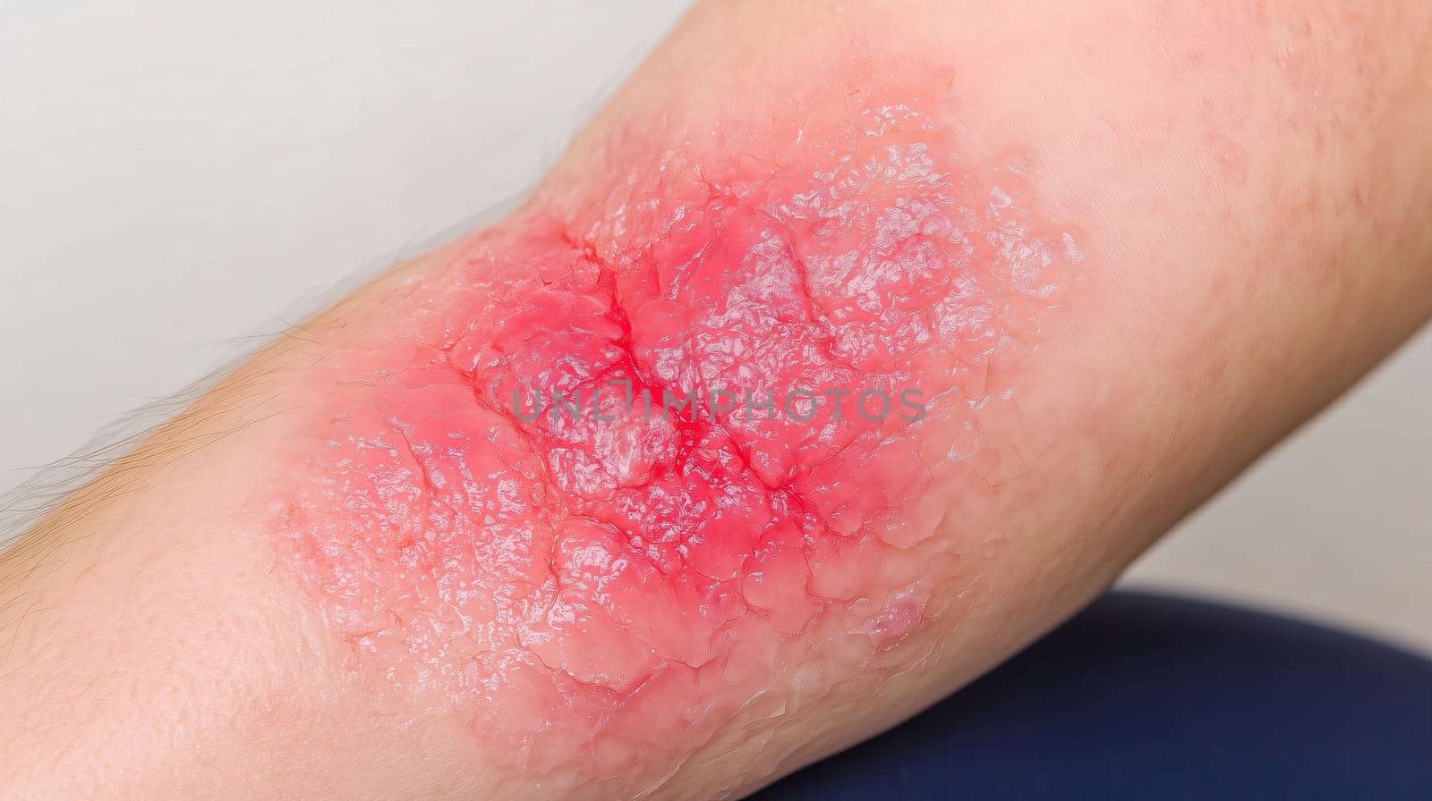 Close up of severe eczema on a person's arm causing dry, itchy, and irritated skin