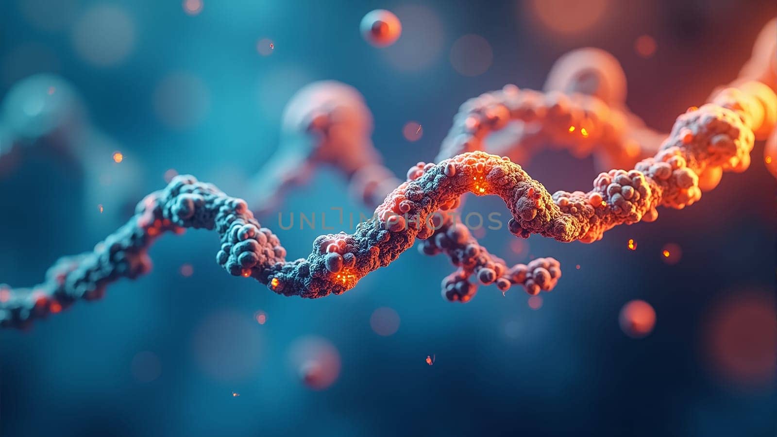 A captivating glimpse into the microscopic world reveals colorful cellular structures interacting in a rich, dynamic environment, highlighting the beauty of biological complexity and diversity.