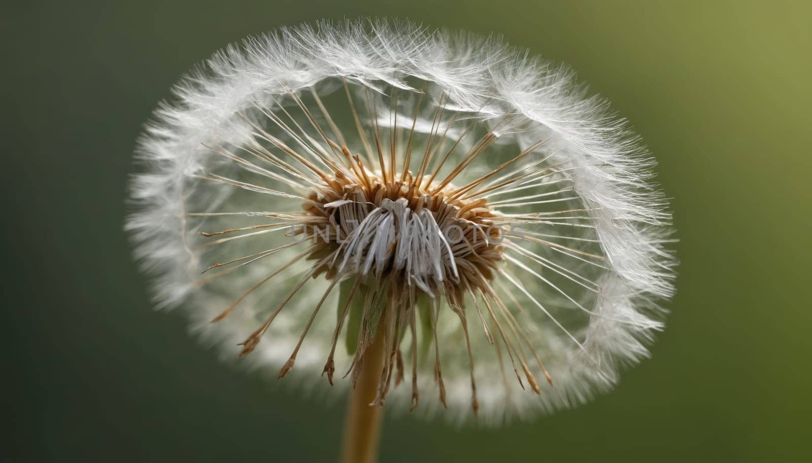A cluster of dandelion seeds floats gracefully in the air, illuminated by warm sunlight, showcasing the beauty and delicacy of nature's design in a tranquil outdoor setting.