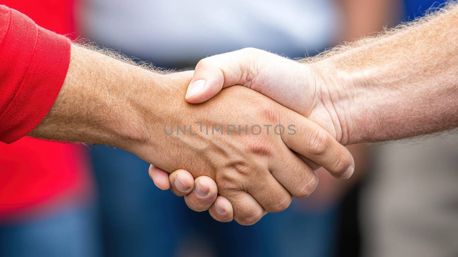 firm handshake symbolizes trust and agreement between two individuals.