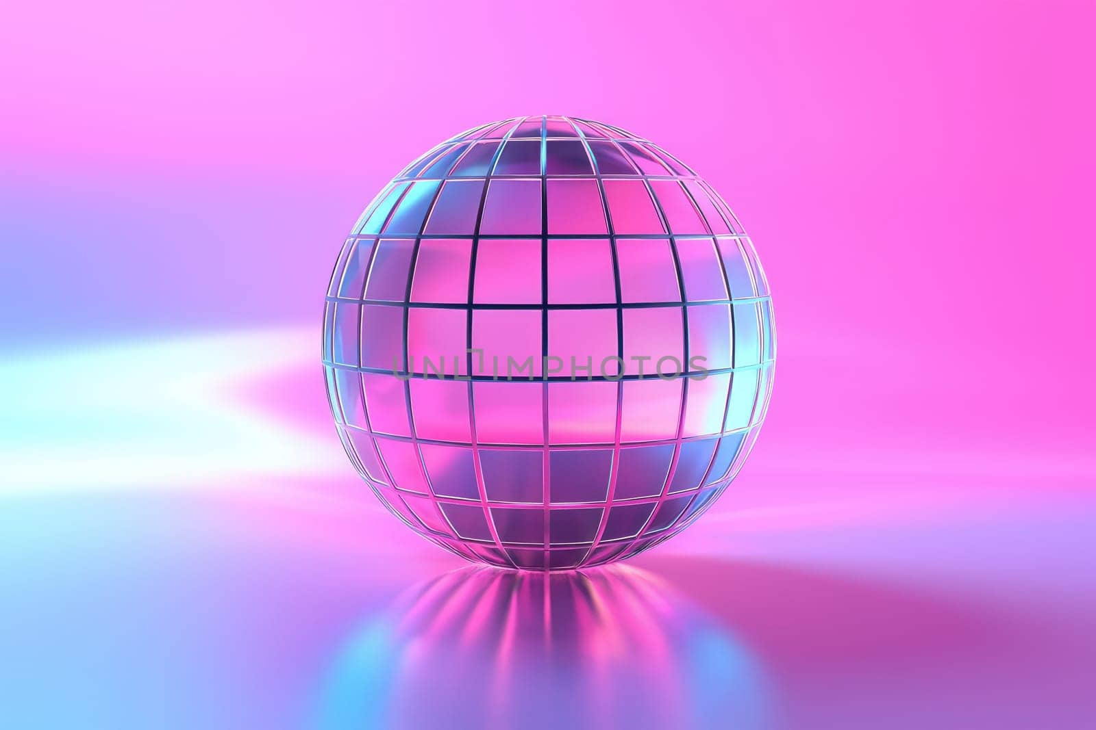 A mesmerizing abstract globe featuring glowing lines in vibrant pink and blue tones, creating a captivating visual effect perfect for modern designs.