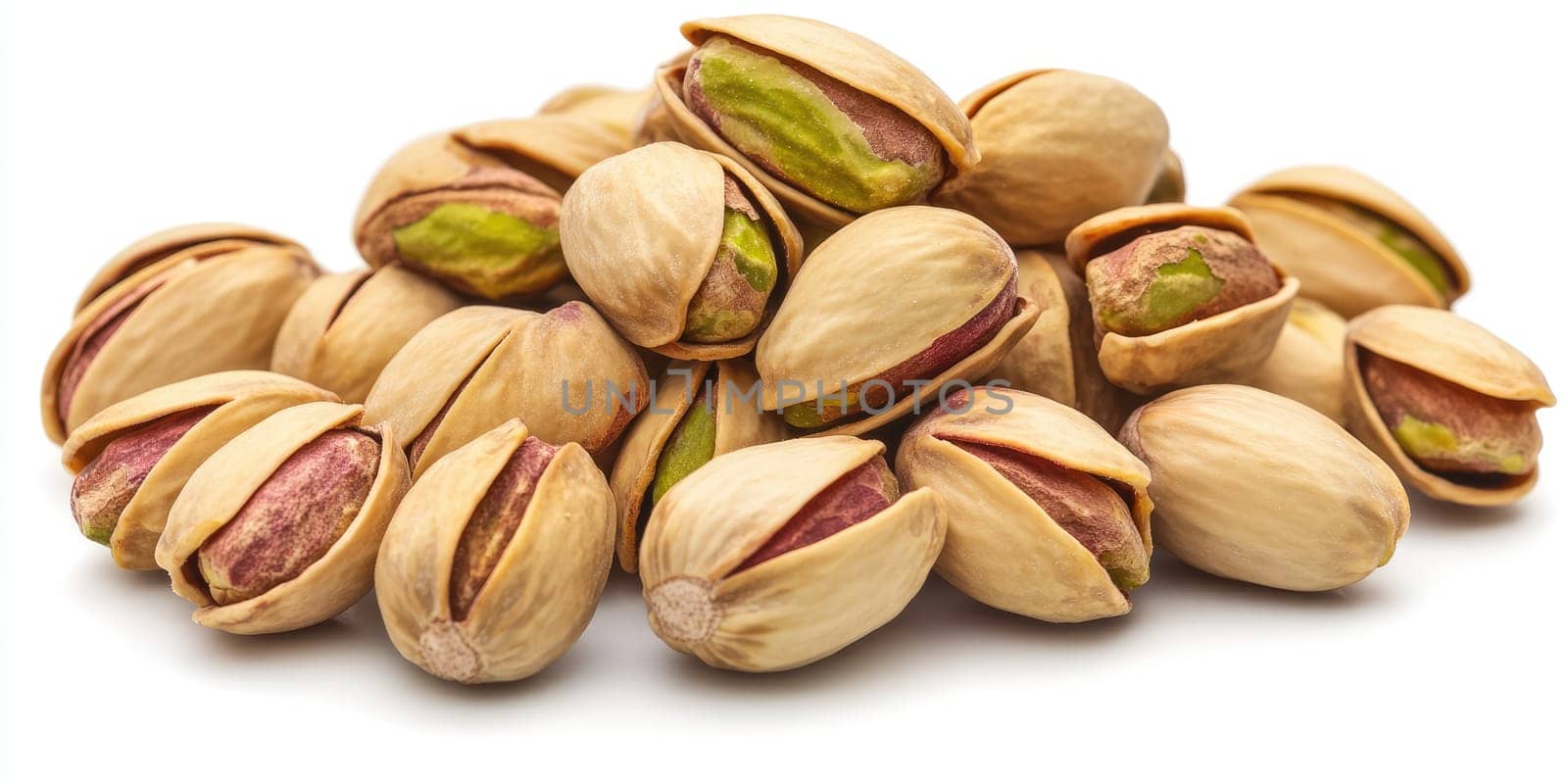 Neatly arranged pistachios display for culinary design and nut enthusiasts.