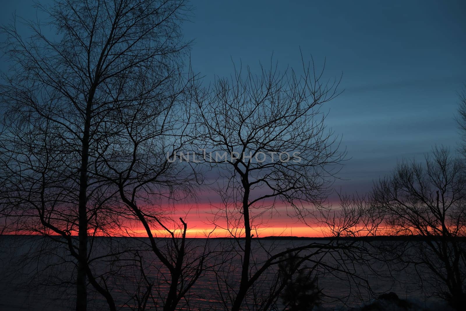 Colorful cloudy sky at sunset. Gradient color. Sky texture. Beautiful abstract nature sunset as background.