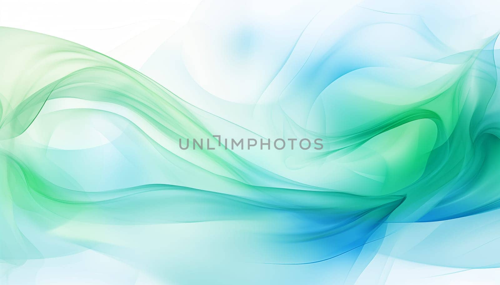 This captivating photo features a mesmerizing abstract background in shades of blue and green, adorned with serene waves that gracefully traverse the image.