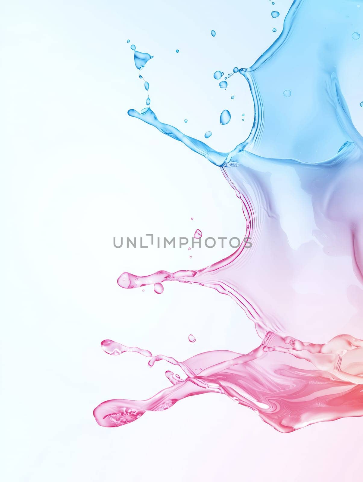 vibrant splash of colorful water creates dynamic visual effect.