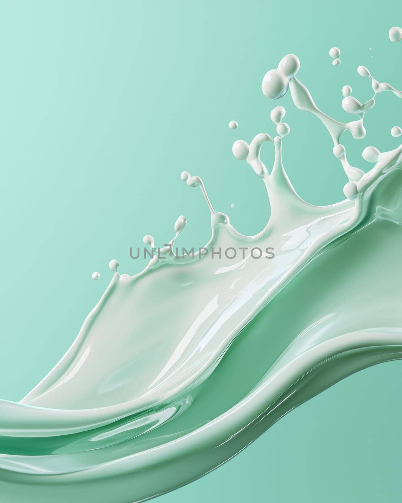 vibrant turquoise splash of liquid in motion creates dynamic visual effect.