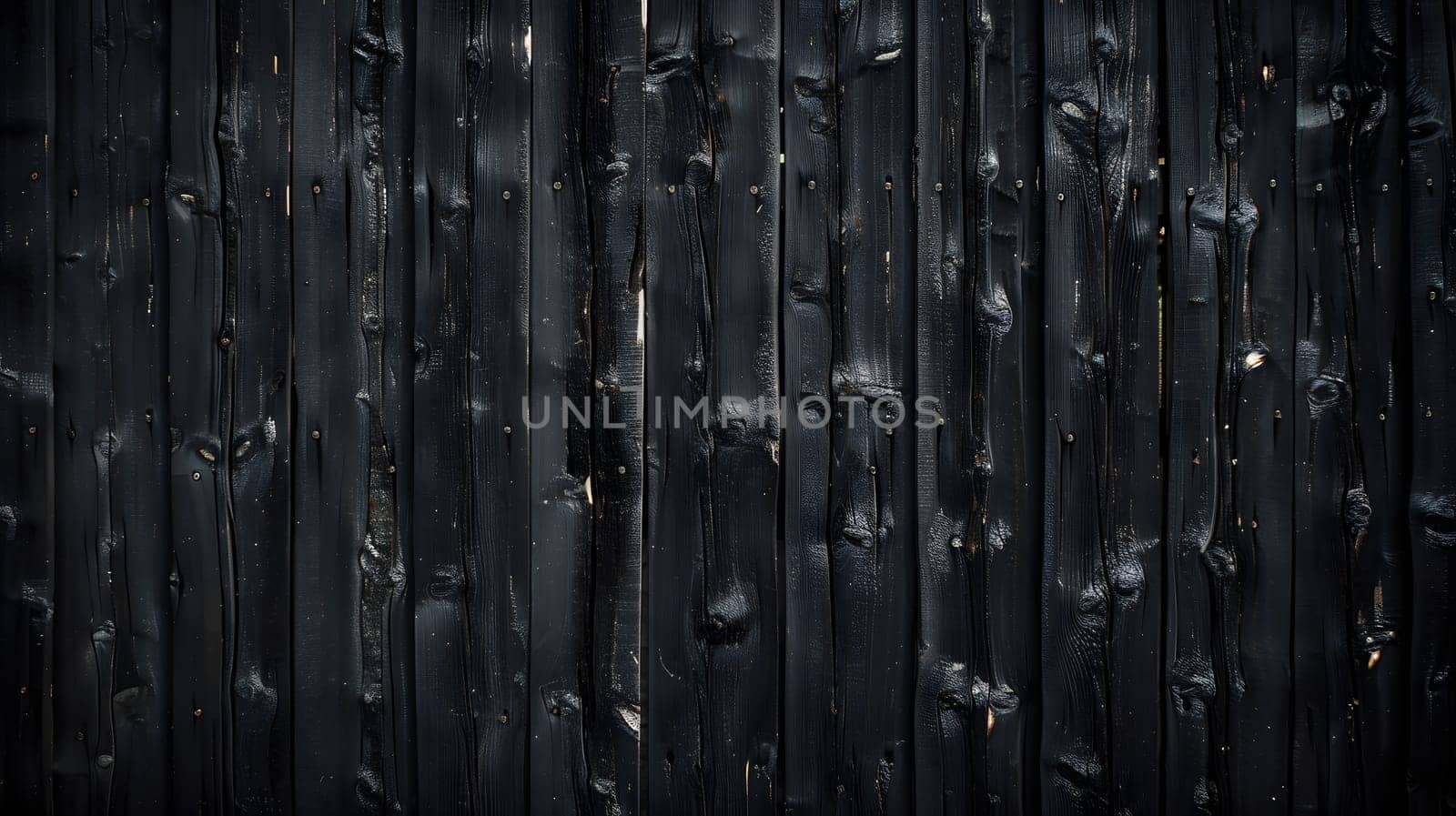 Dark burnt wood texture background with rustic charred patterns, ideal for projects