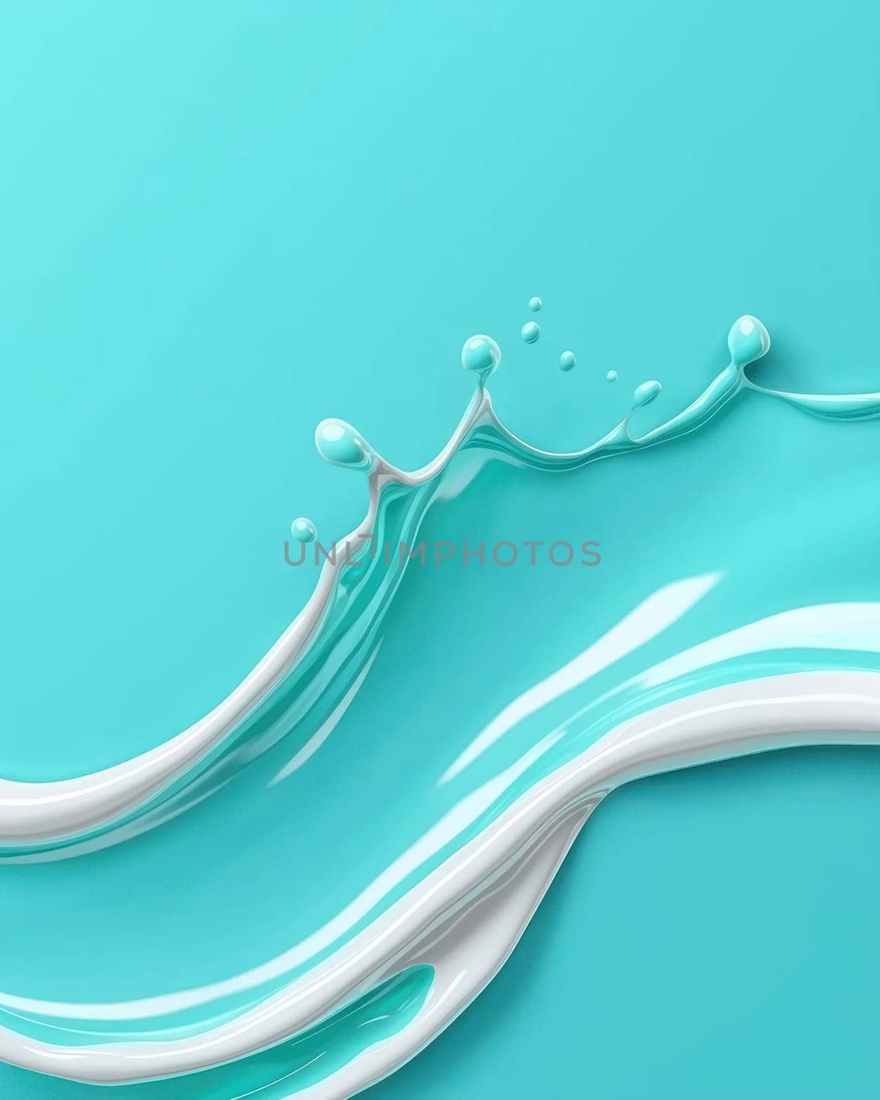 vibrant turquoise splash of liquid in motion creates dynamic visual effect.