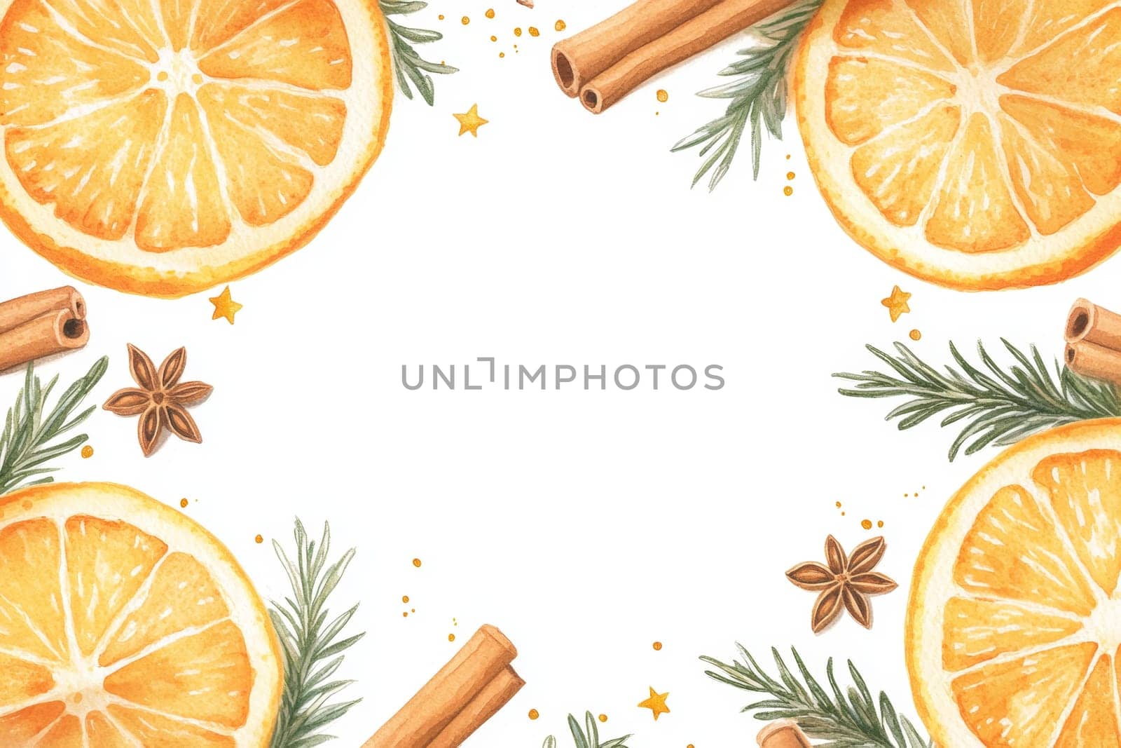 Orange, anise and cinnamon on a white background. High quality photo