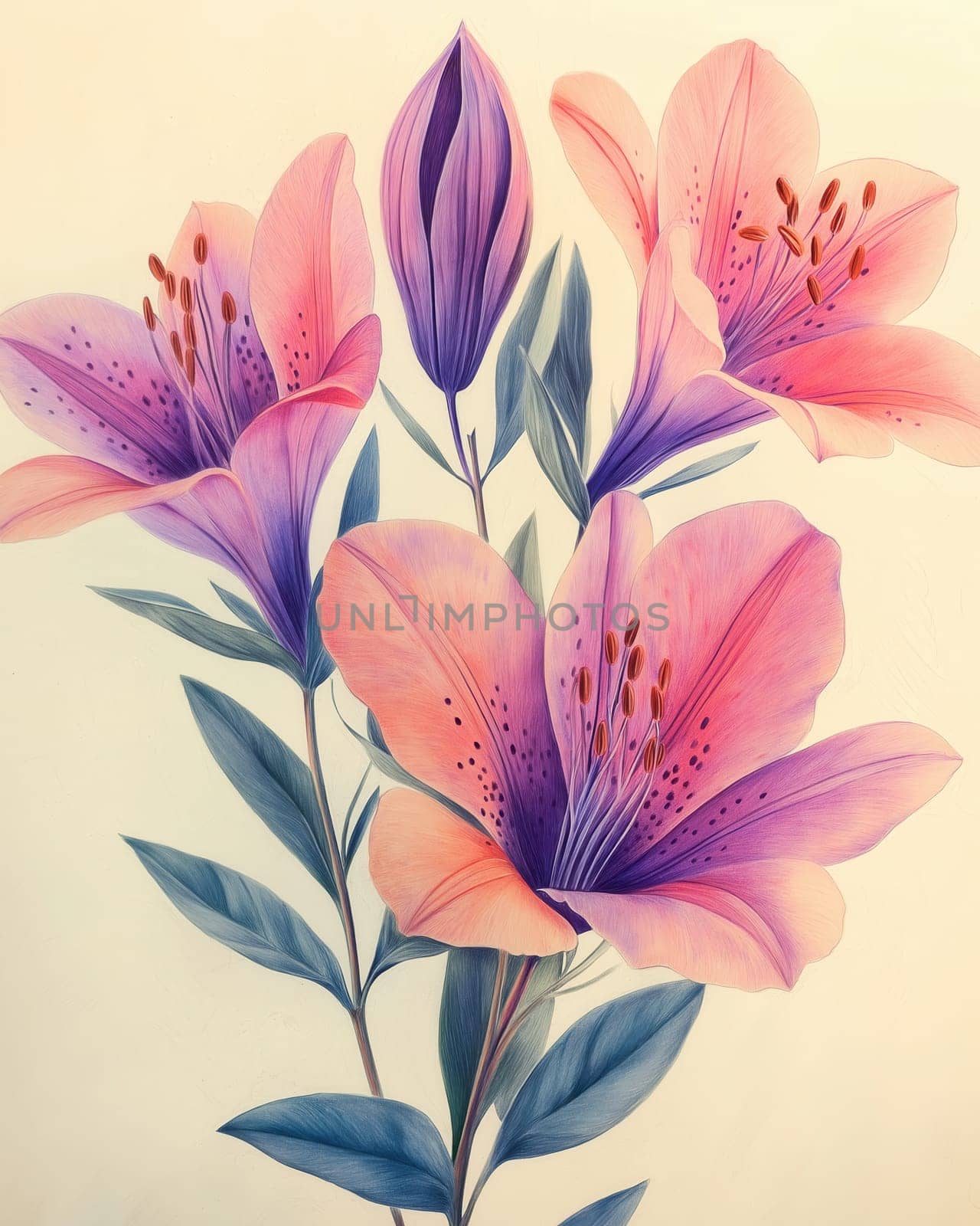 Vintage airy flowers on light background. Selective focus.
