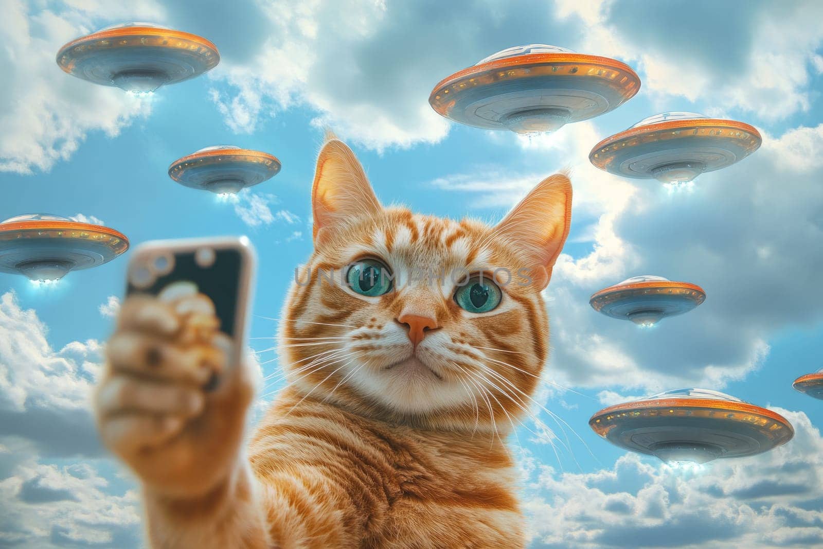 Alien encounter: a portrait capturing mystery of UFO sightings, extraterrestrial presence, unknown, highlighting humanity curiosity and intrigue with possible life beyond Earth.