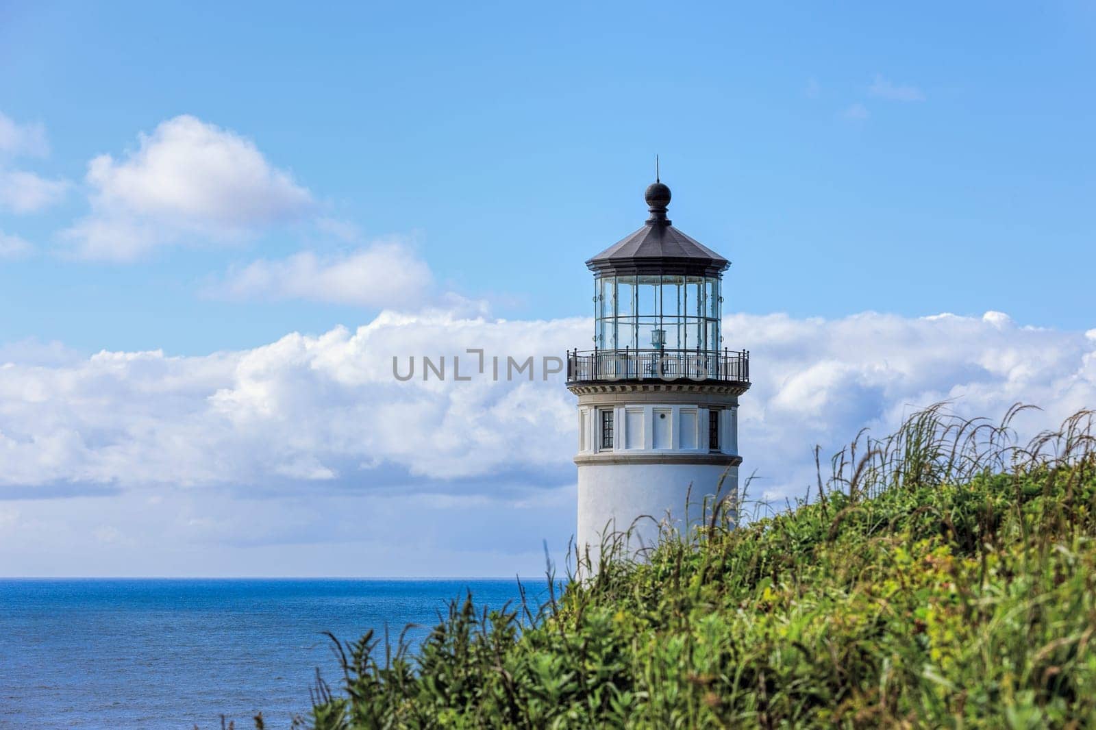 The top of north head lighthouse in Ilwaco, Washington.