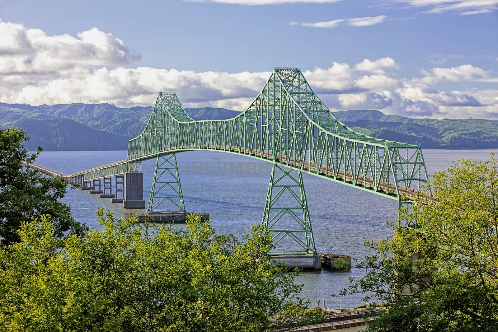 Astoria megler bridge that spans across the Columbia River in Astoria, Oregon.