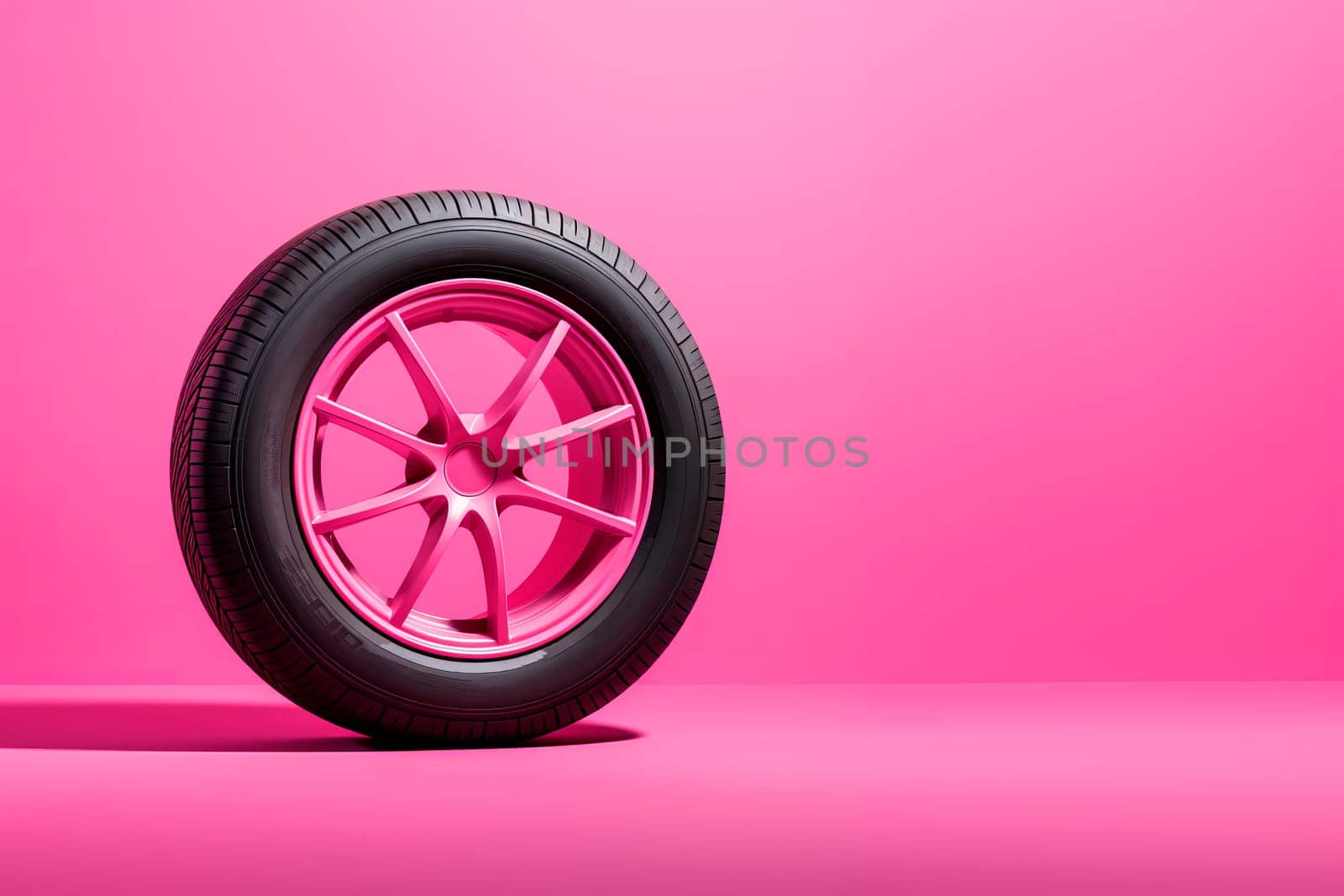 Car new tire close-up. minimalism. by Spirina