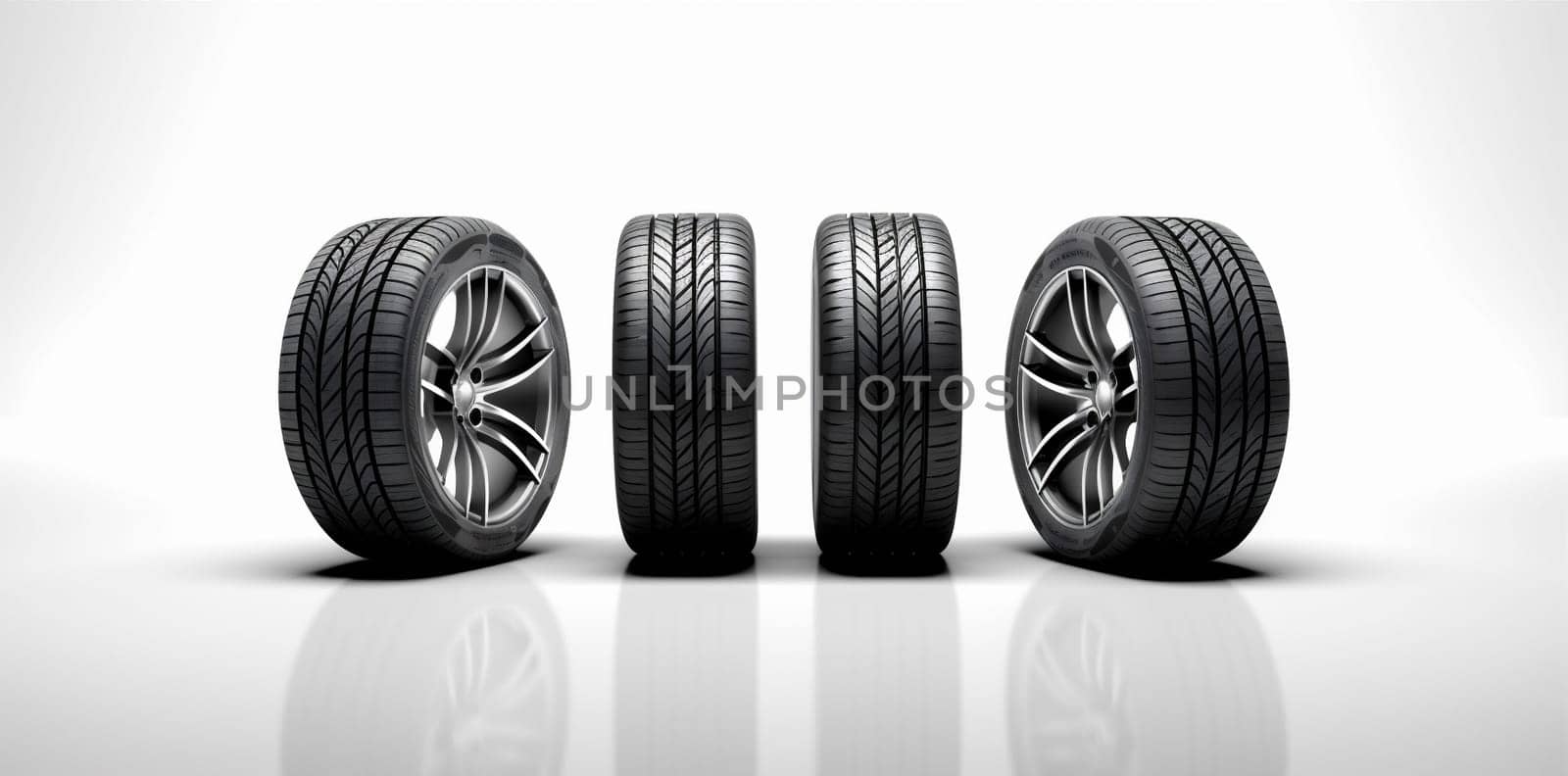 set background isolated tyre object auto automobile car tire wheel rubber. Generative AI. by Vichizh