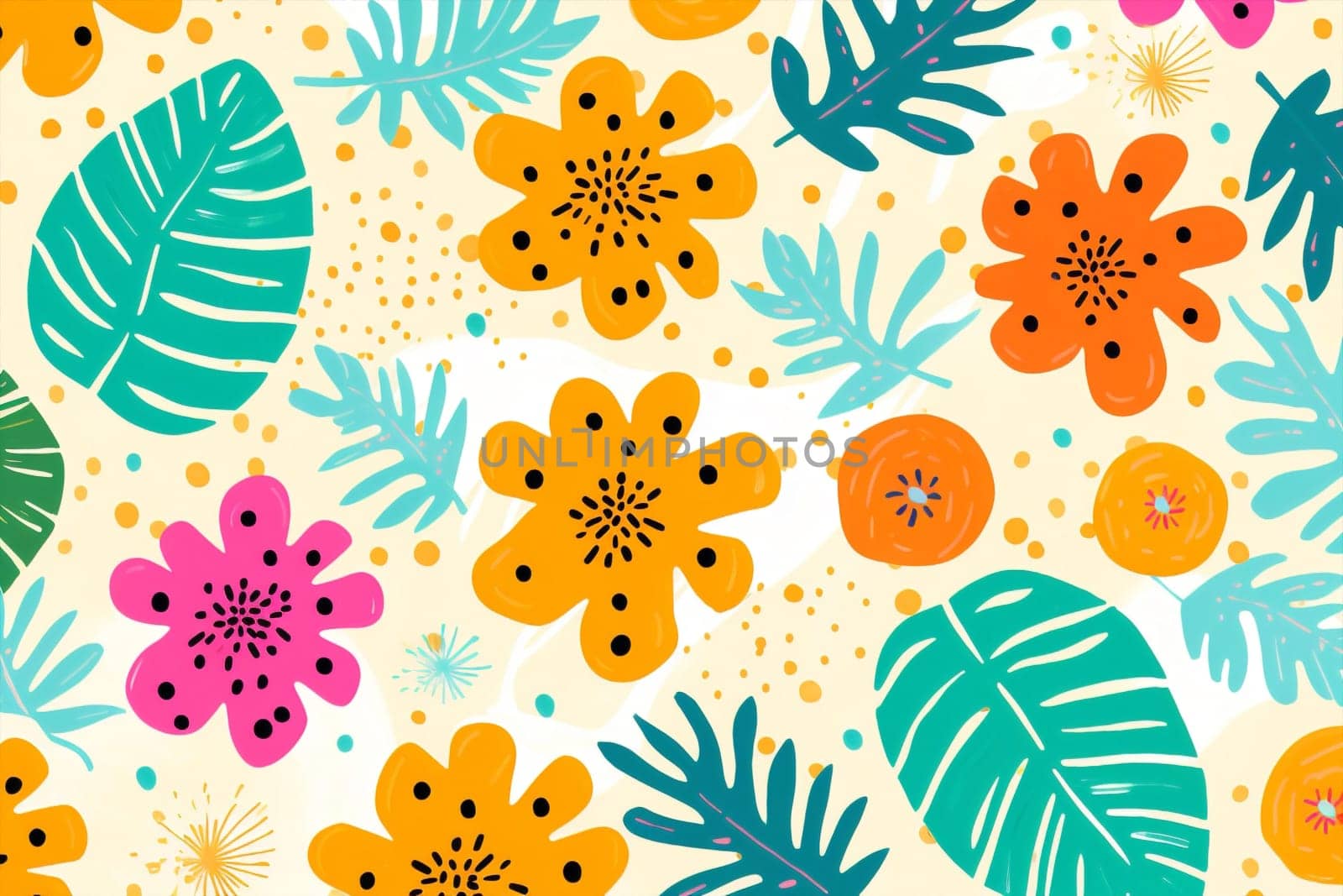 Wallpaper pattern floral background design seamless abstract by Vichizh