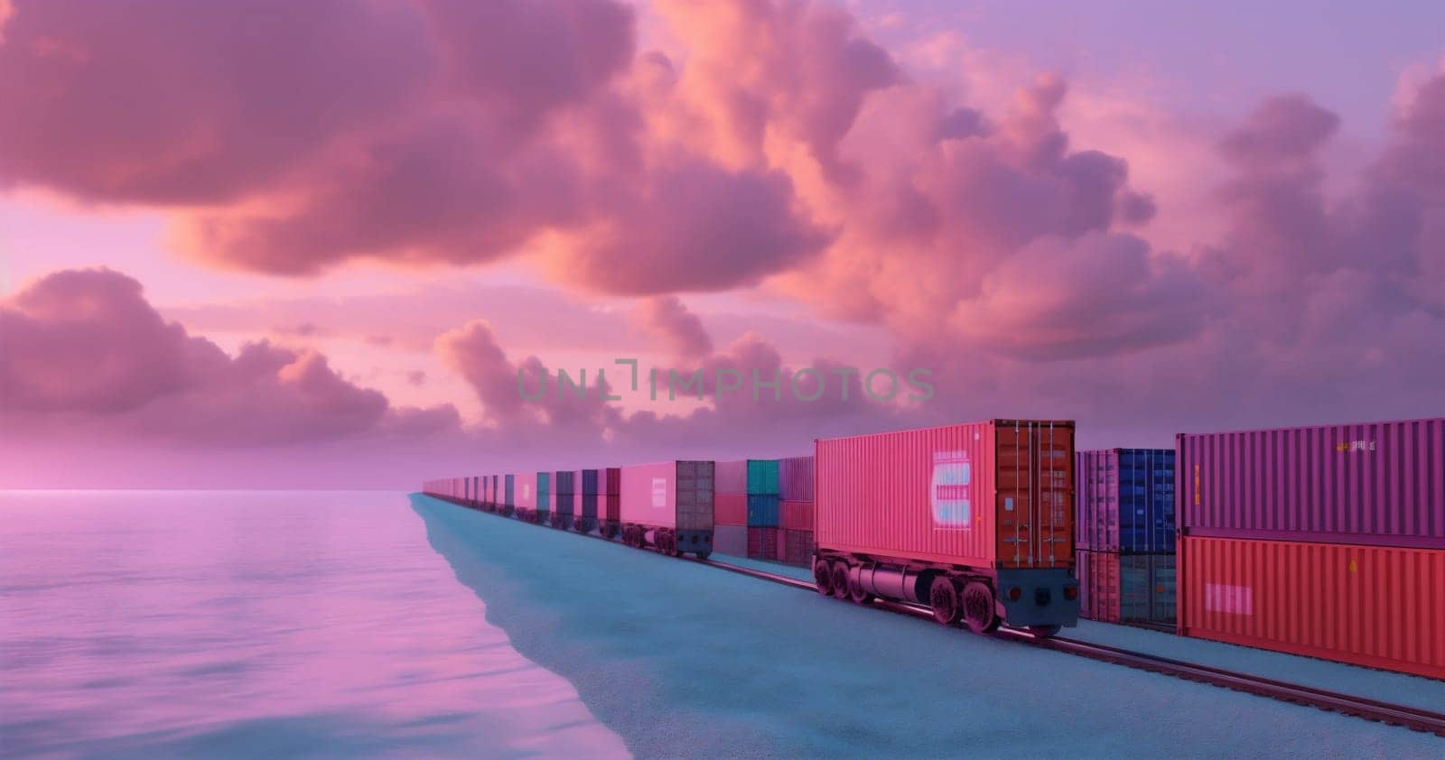 courier cargo loading crane maritime harbor seaport international nautical distribution export industry import transportation port logistic container ship carrier shipping. Generative AI.