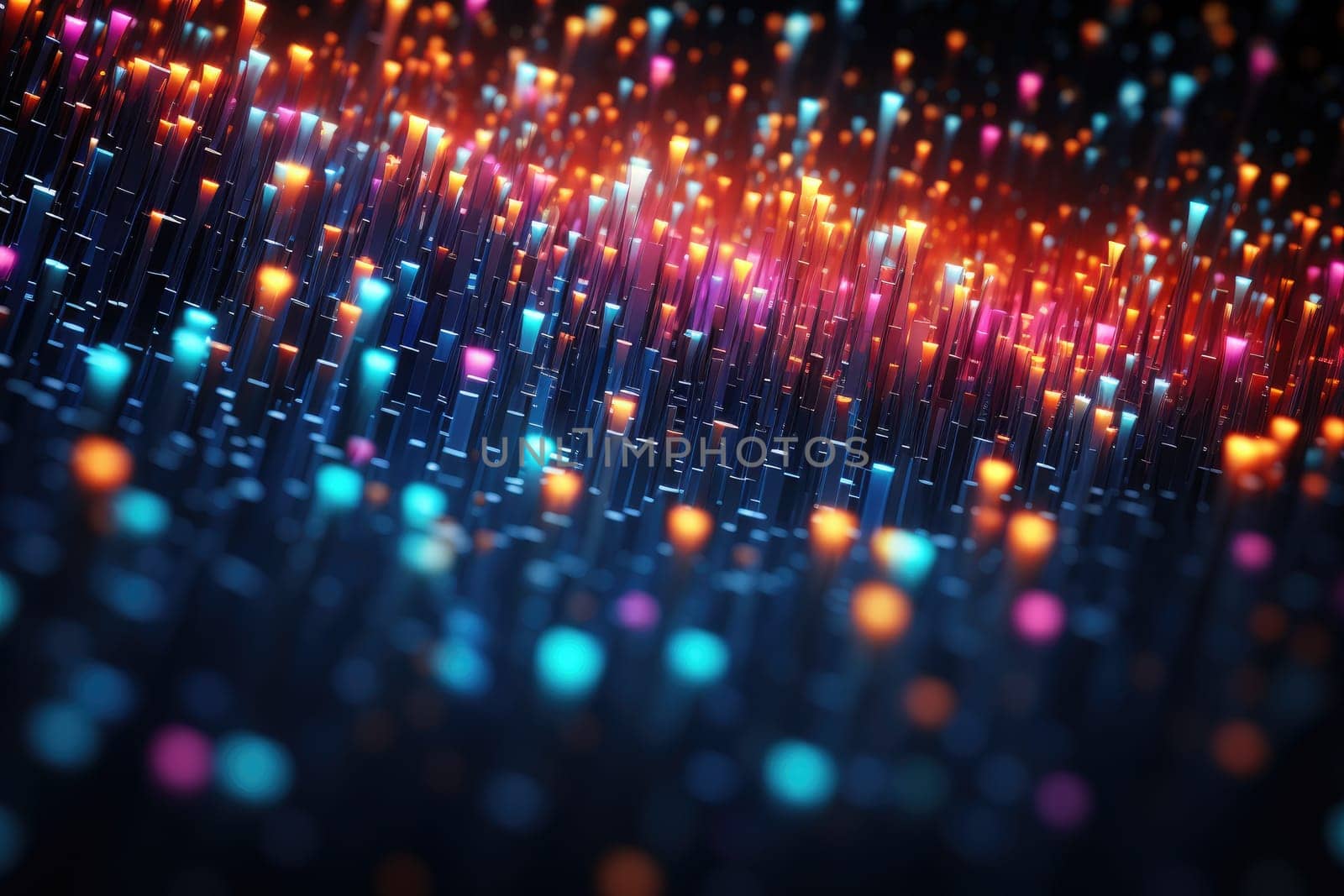 Abstract futuristic technology background. light line design Generative AI by itchaznong