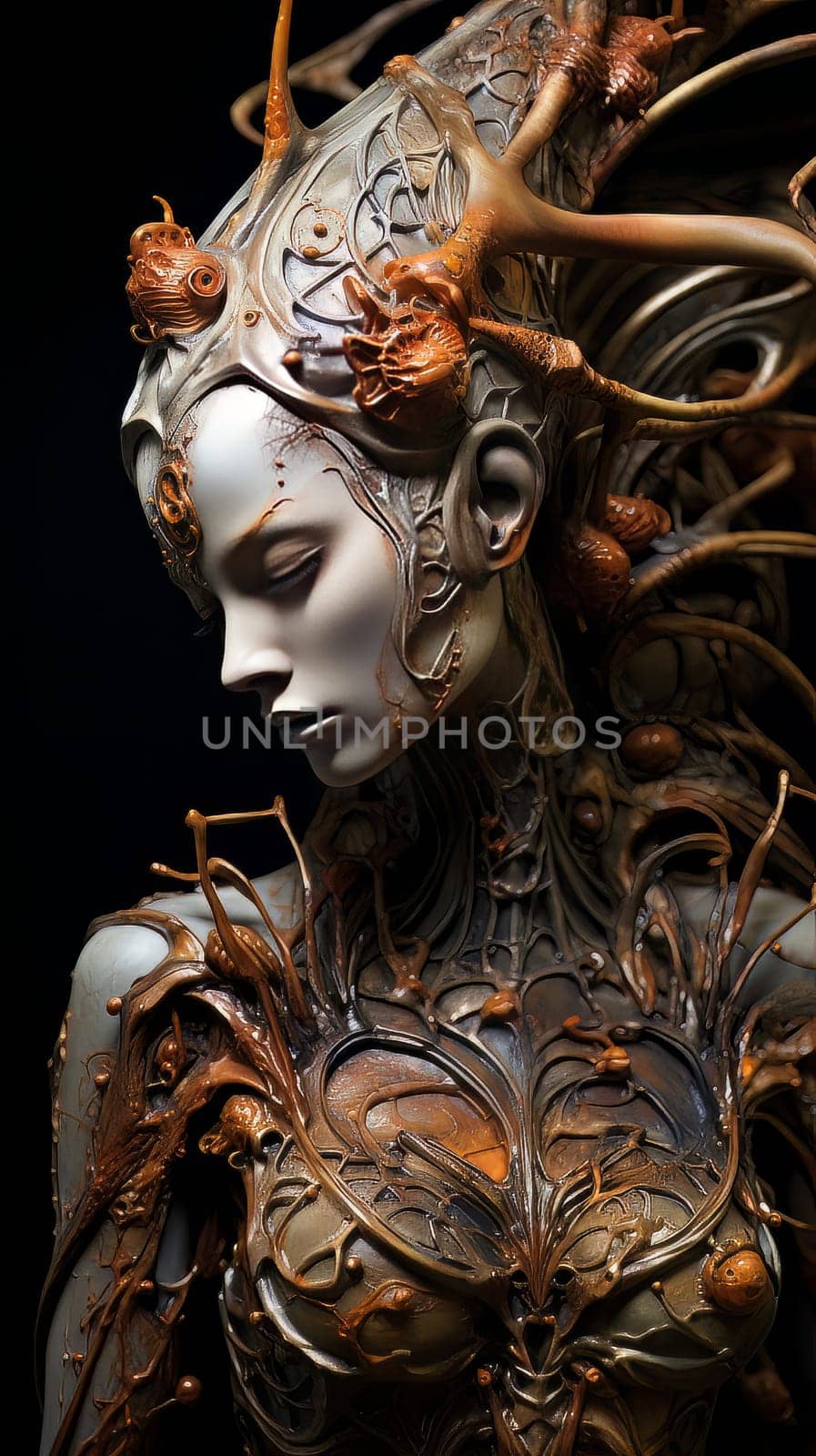 Abstract contemporary portrait of fantasy girl AI by but_photo