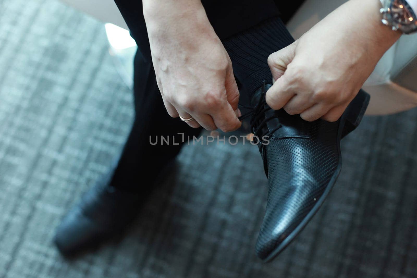 Professional man, fine gentleman, business executive fitting to their suit and preparing for daily office job, dressing to gentleman suit good for executive magazine or multimedia content creation