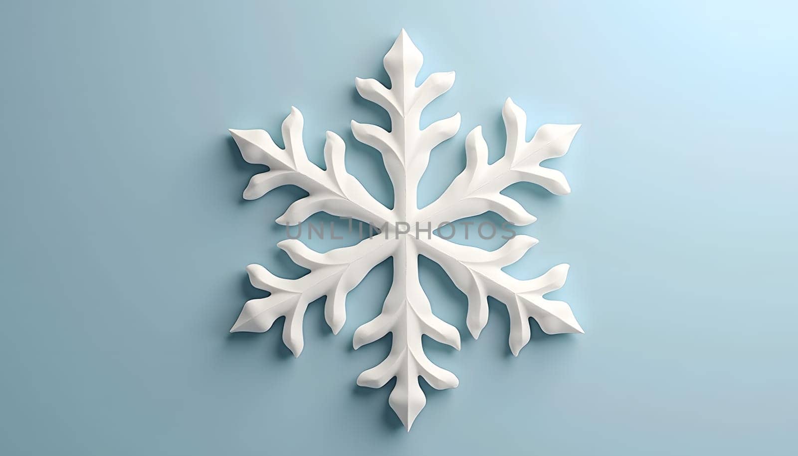 A delicate snowflake made of paper or icing, isolated on a contrasting background to emphasize its intricate design. Ideal for winter themes and holiday elegance