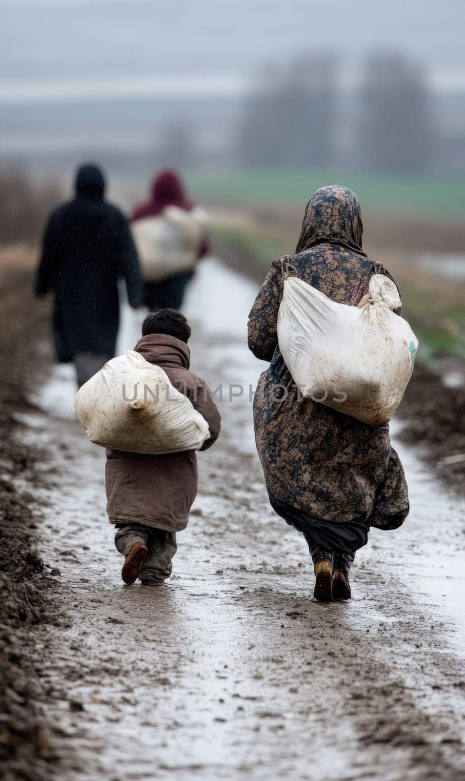 The refugee journey: portrait of individuals fleeing war, poverty, natural disasters, complex causes of displacement and urgent need for empathy, global response to address this crisis
