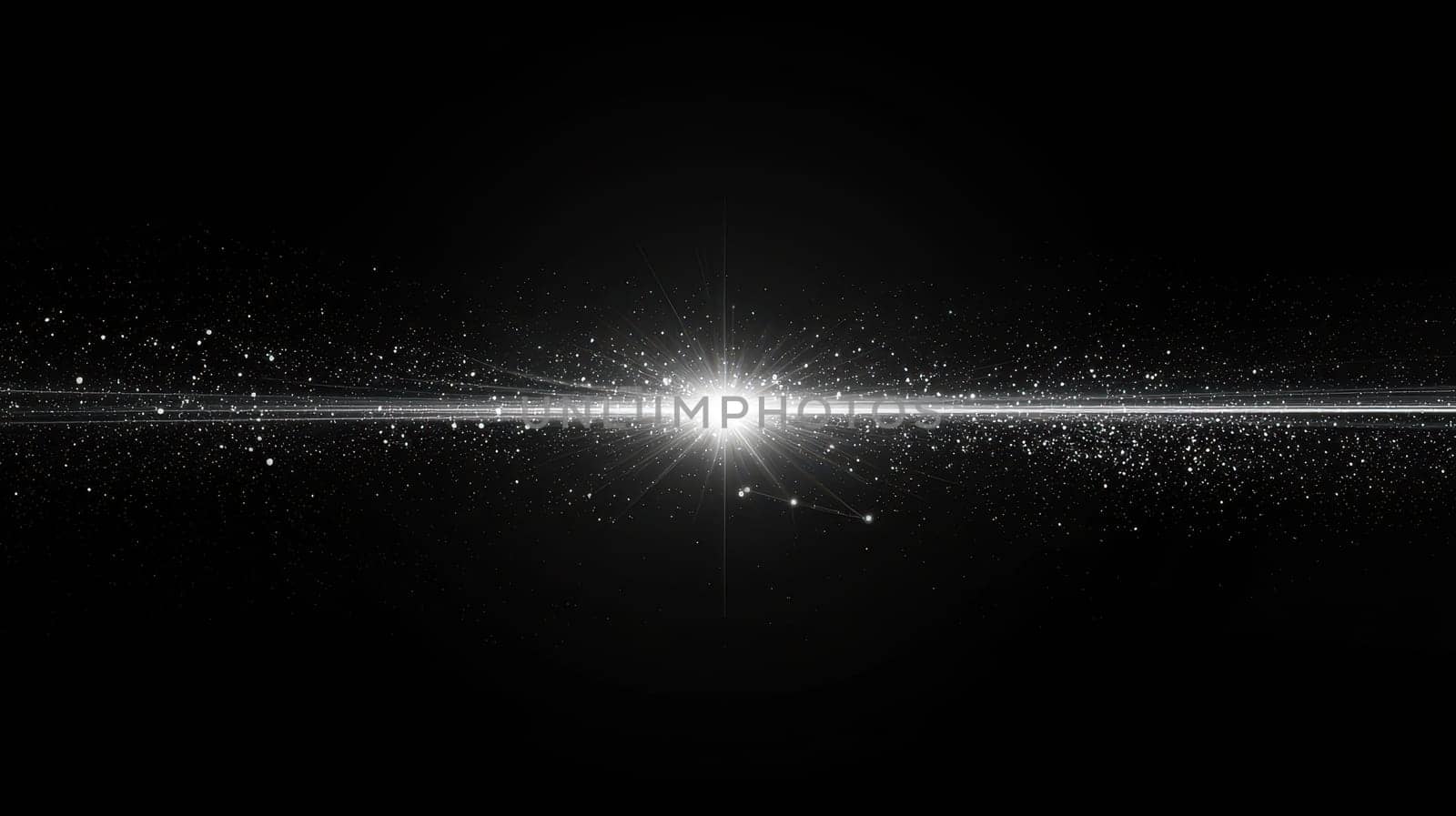 A mesmerizing image showcasing subtle light particles dispersed in a dark background, creating a captivating lens flare effect. Perfect for artistic projects.