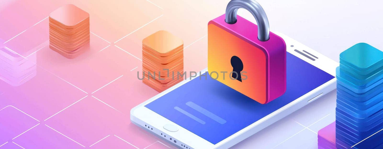 Secure digital lock on smartphone symbolizes protection of data and privacy.