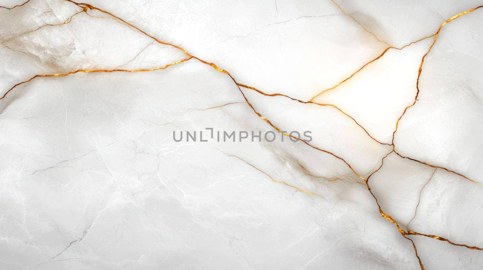 Textured marble pattern in shades of white and gray with golden veins.