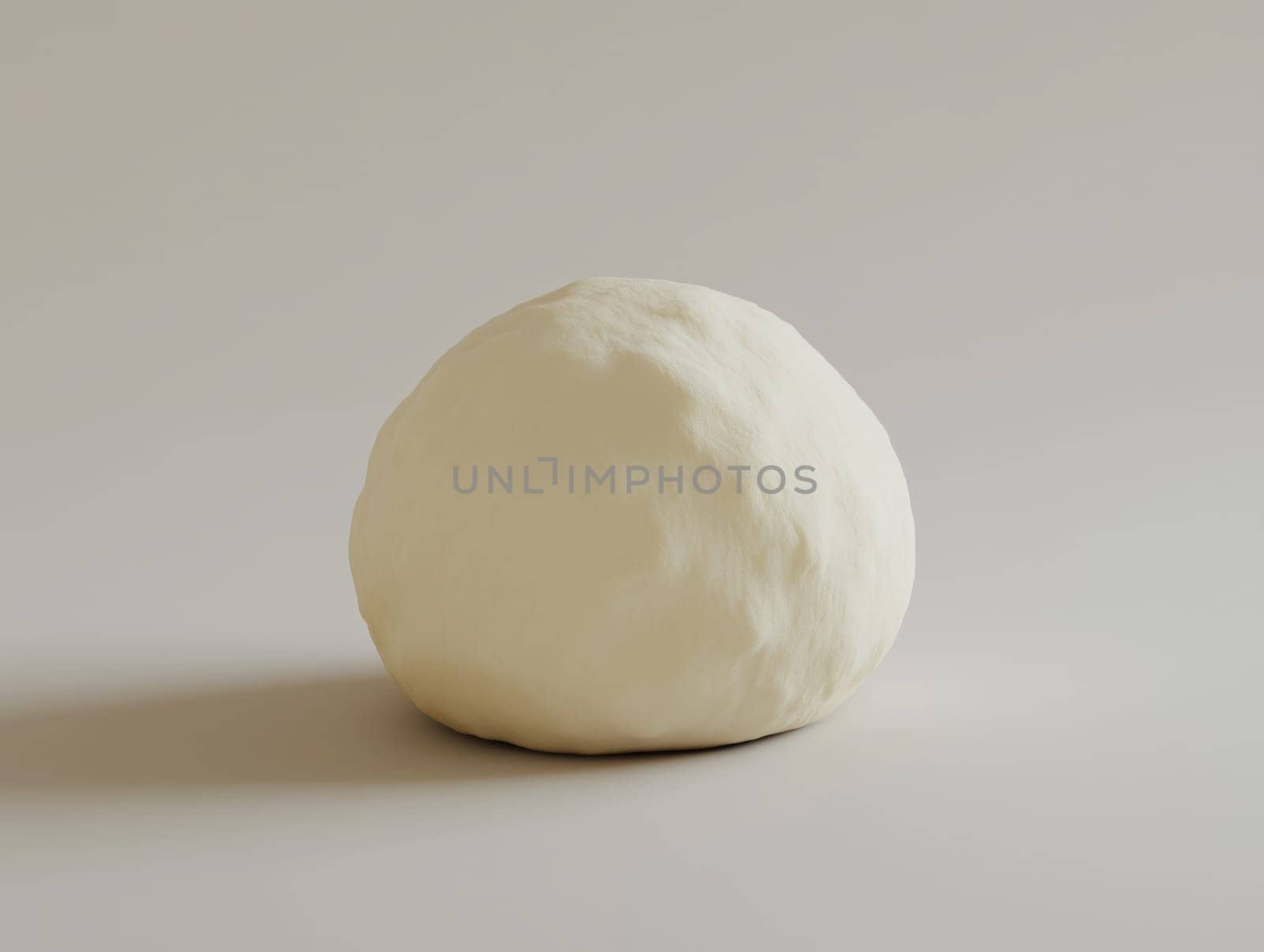 Close-up of a round, soft bread roll with a golden-brown top on a neutral background, highlighting texture and simplicity. No people.