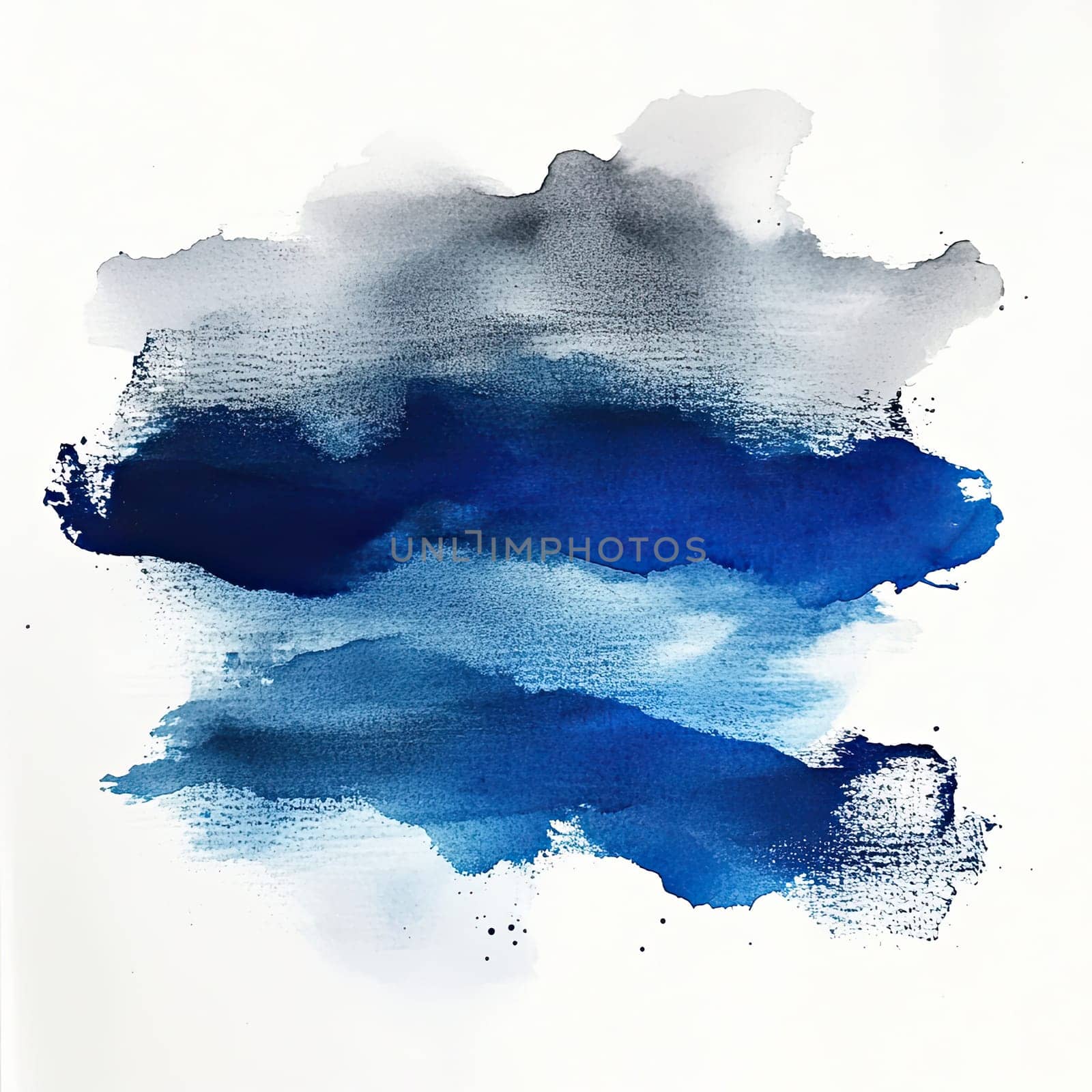 Soft strokes of blue and gray blend together to evoke the essence of ocean waves, bringing a tranquil and serene ambiance to the artwork.