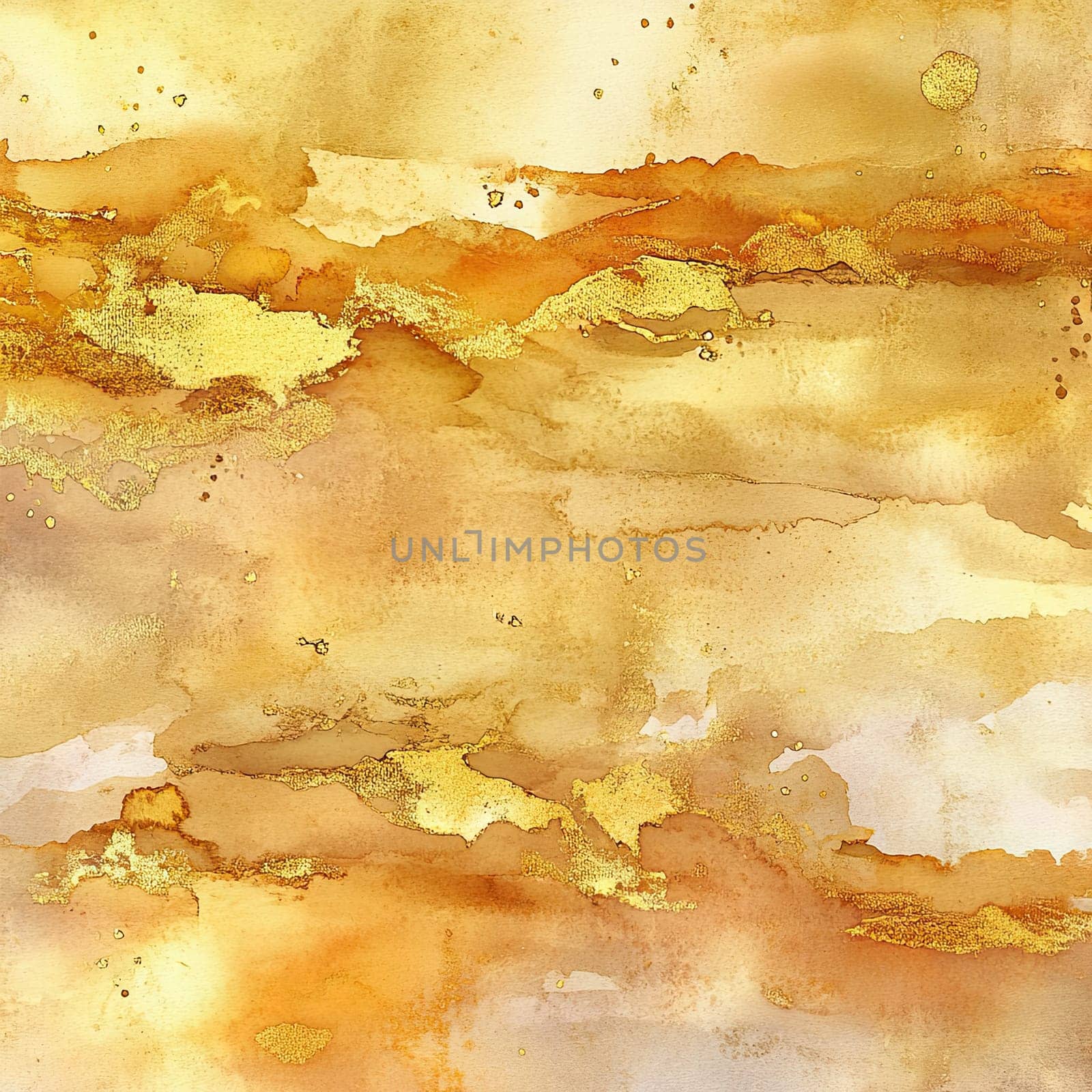 A vibrant blend of golden and warm hues creates a dynamic and fluid abstract design. This artwork features rich textures and soft transitions, perfect for any artistic display.