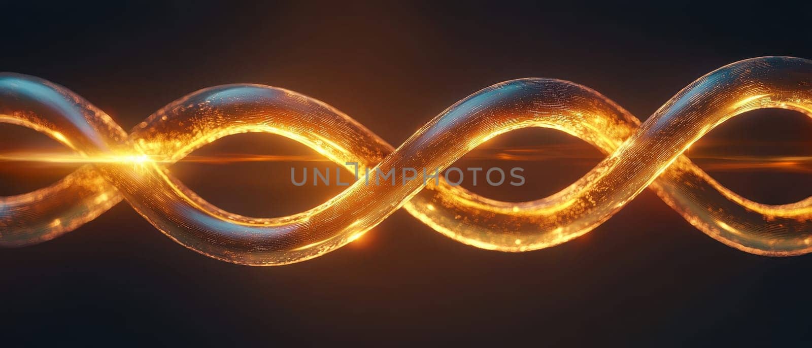 A stunning close-up of interlocking golden chains, showcasing their smooth curves and bright shimmer against a dark background, emphasizing elegance and beauty.