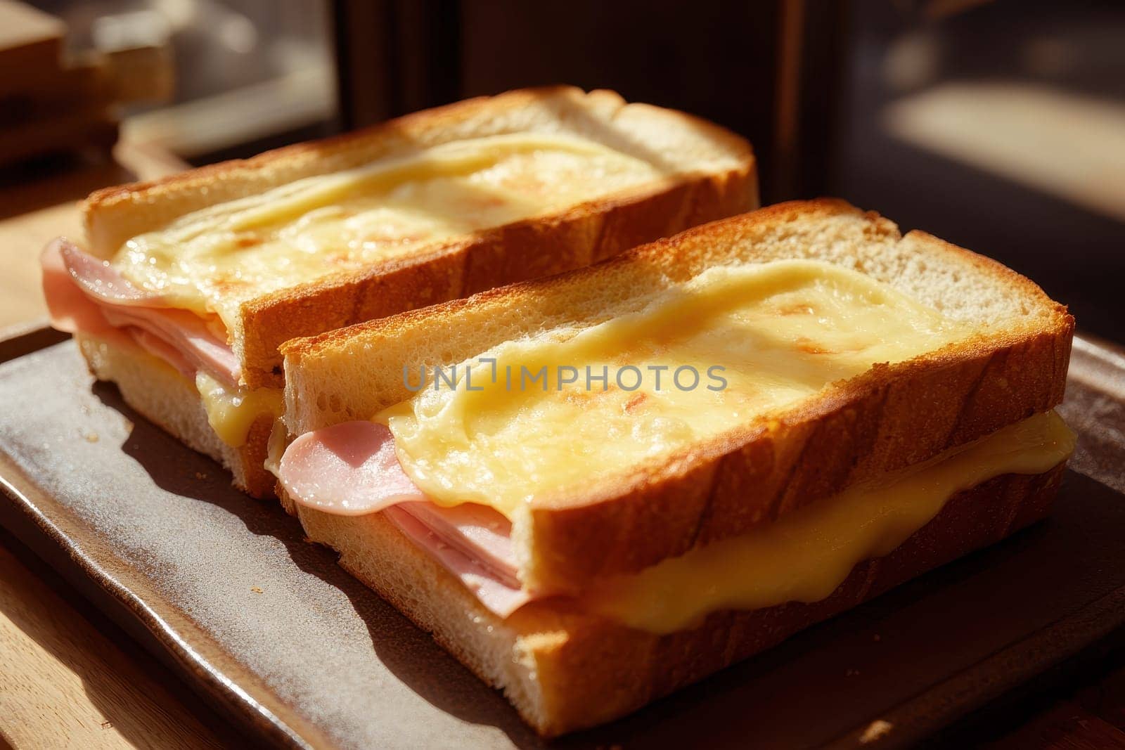 a close up shot of japanese ham and cheese sandwiches with white loaf, morning sunlight --ar 3:2 --v 6.1 Job ID: 001d7902-c12c-4bba-80db-608c36fadd3c