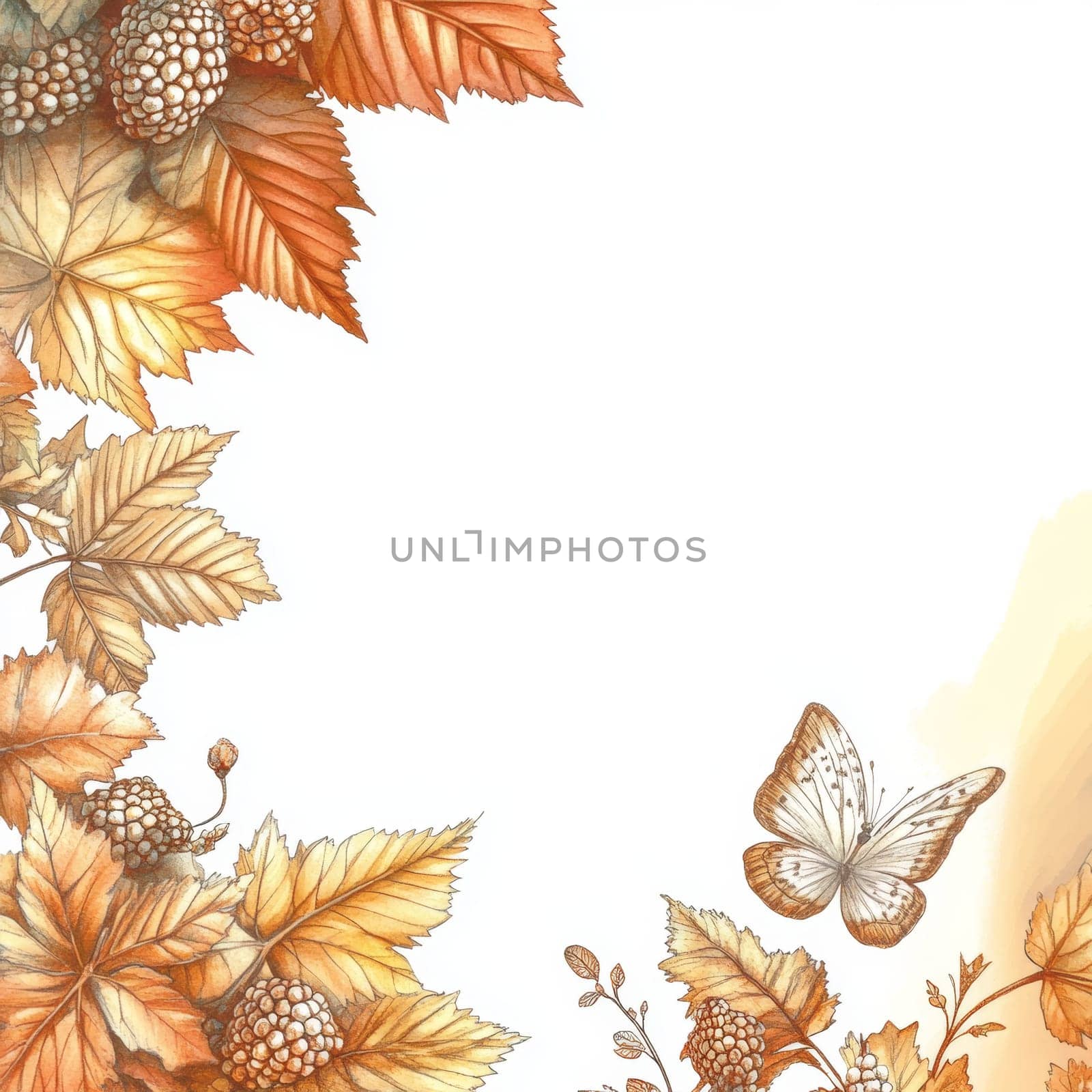 Autumn background. The background of yellow, green, red leaves symbolizes autumn. High quality photo