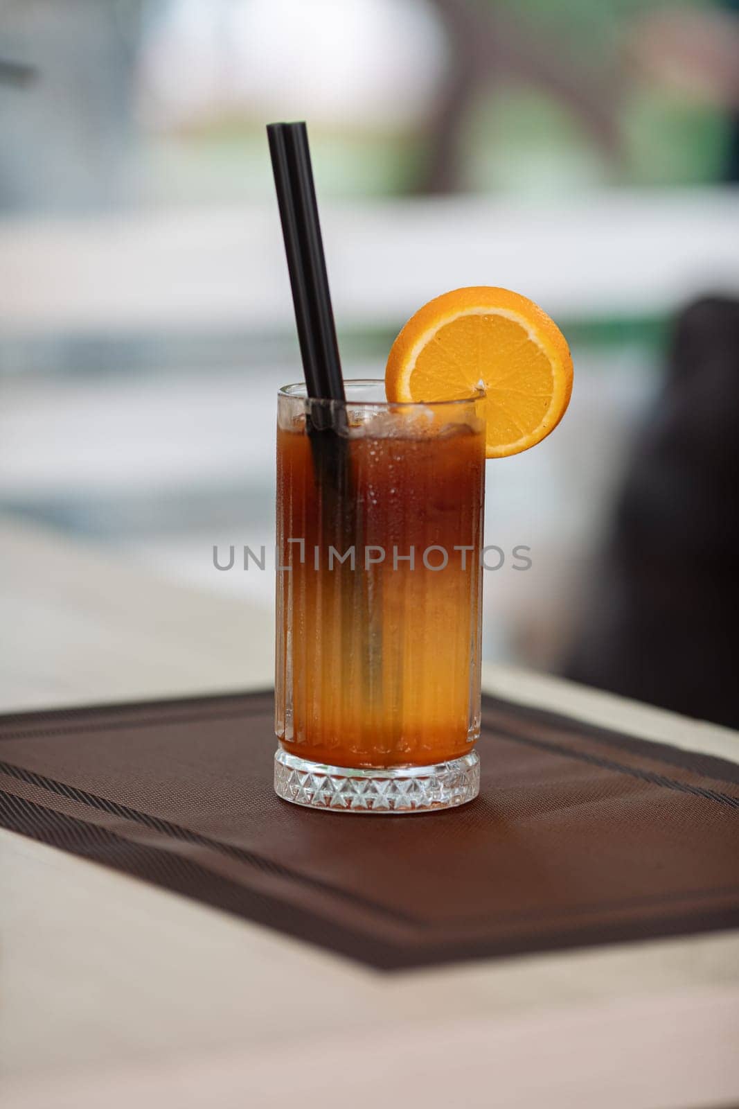 non-alcoholic cocktails are on the table, a beautiful photo of a drink from the restaurant.