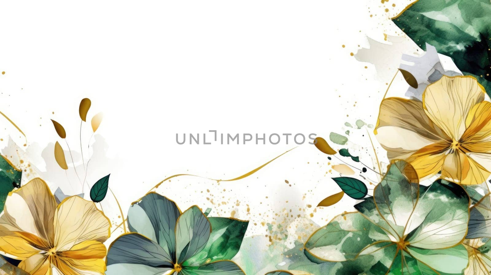 Watercolor abstract design for background of wedding or buzzy social media banner generative AI