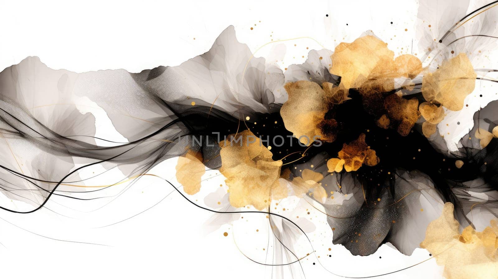 Watercolor abstract design for background of wedding or buzzy social media banner on white background generative AI