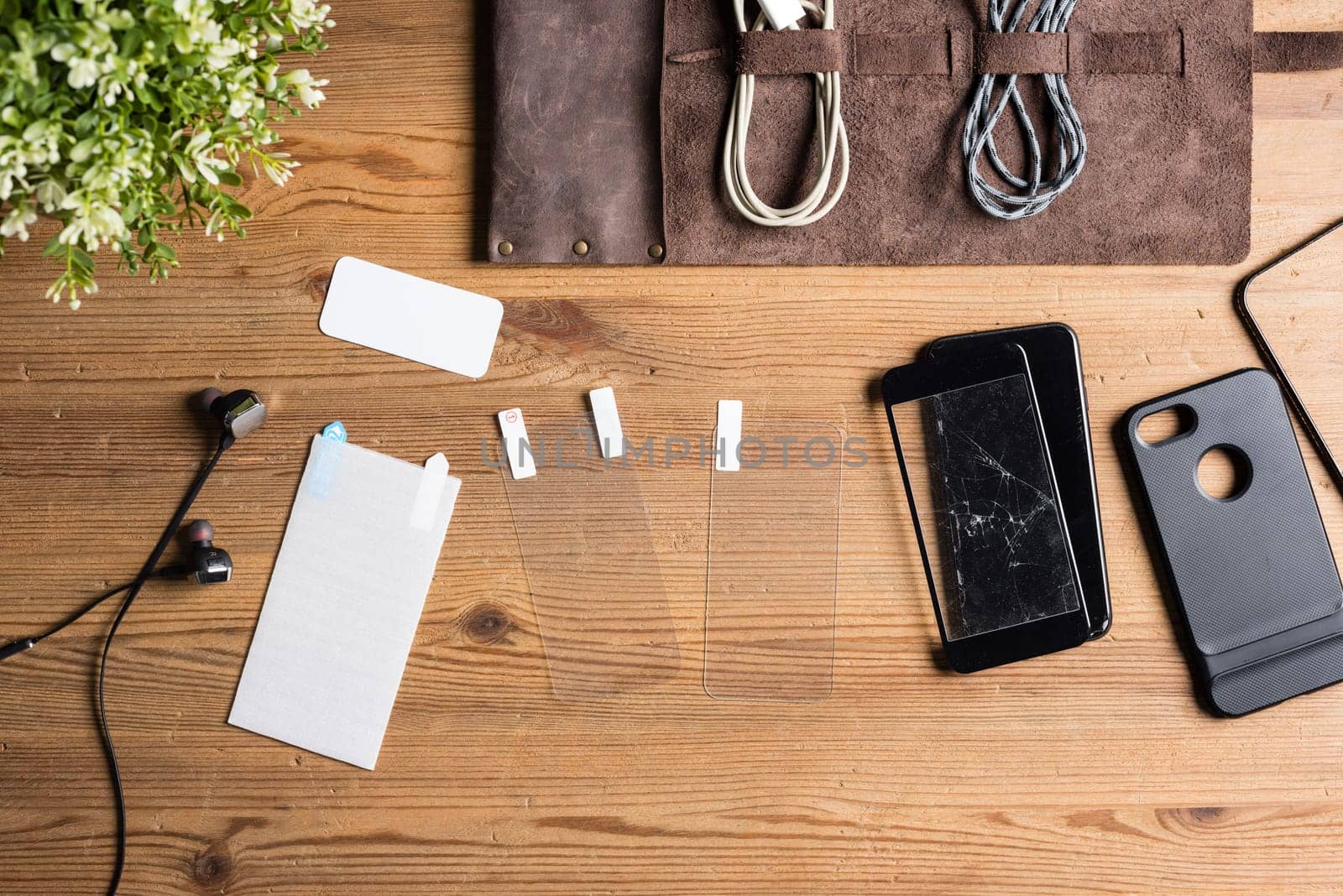 screen protector on wooden desk by norgal