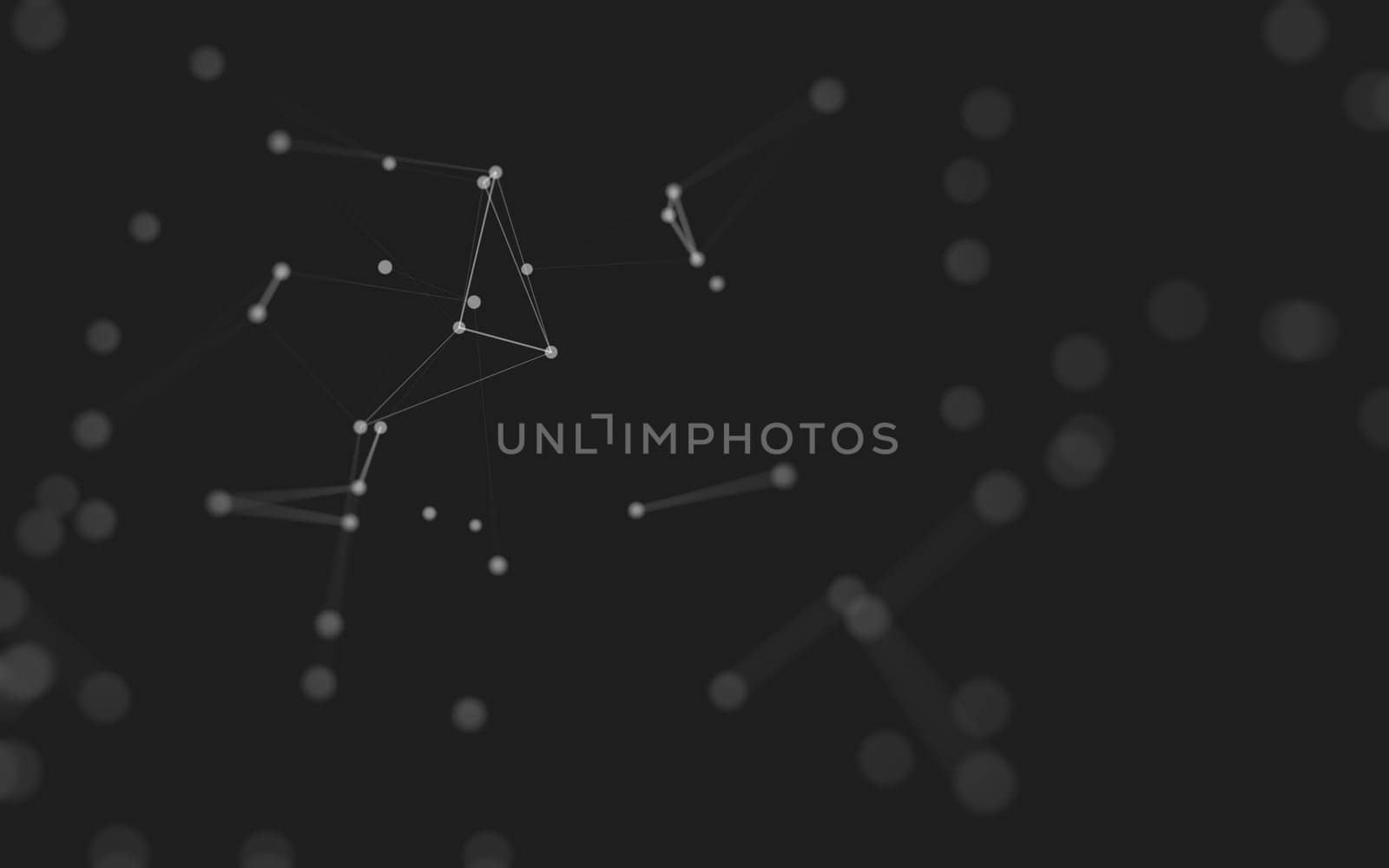 3d Abstract background. Molecules technology with polygonal shapes, connecting dots and lines. Connection structure. Big data visualization. 3d background. 