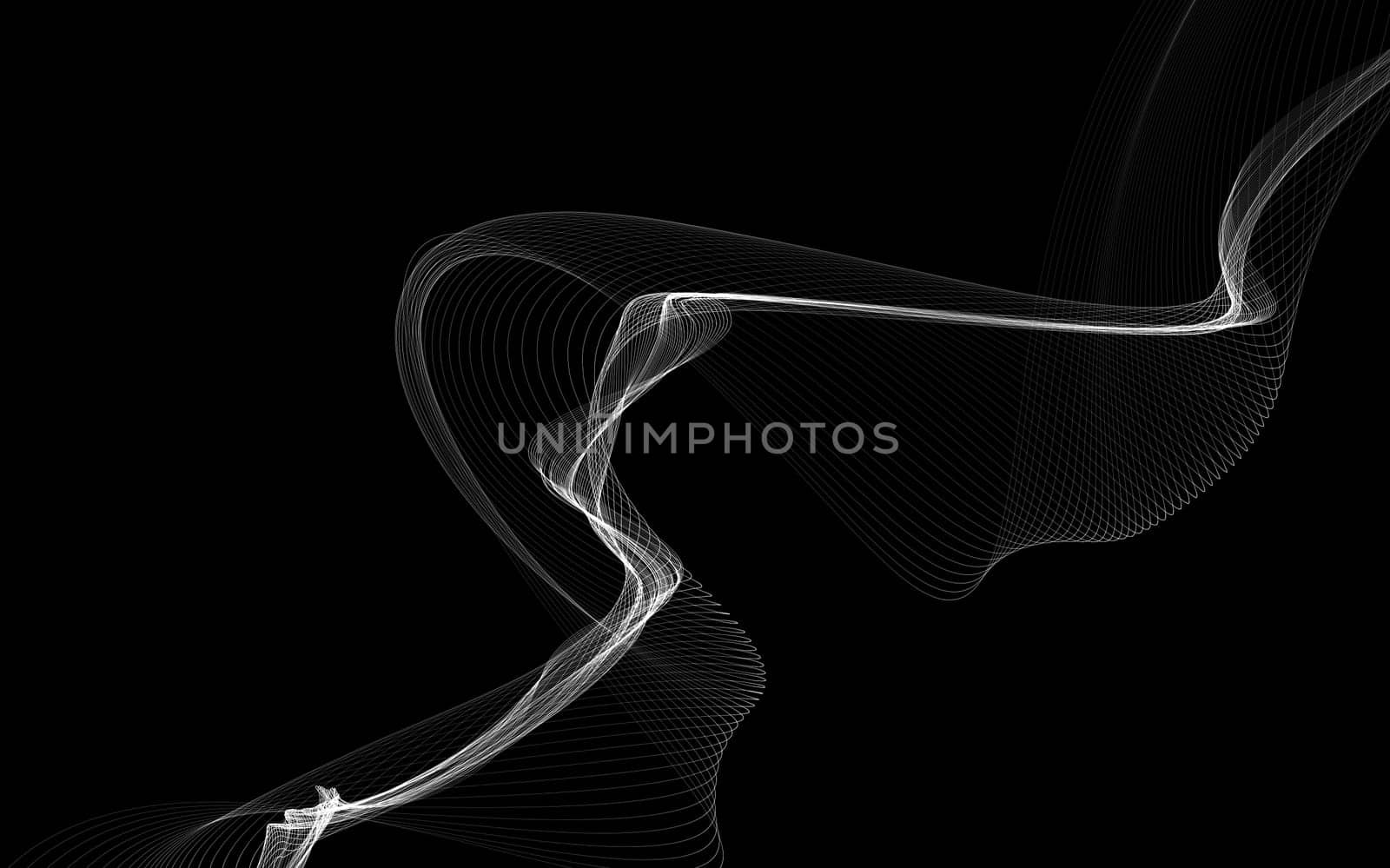 Dark abstract background with a glowing abstract waves by teerawit