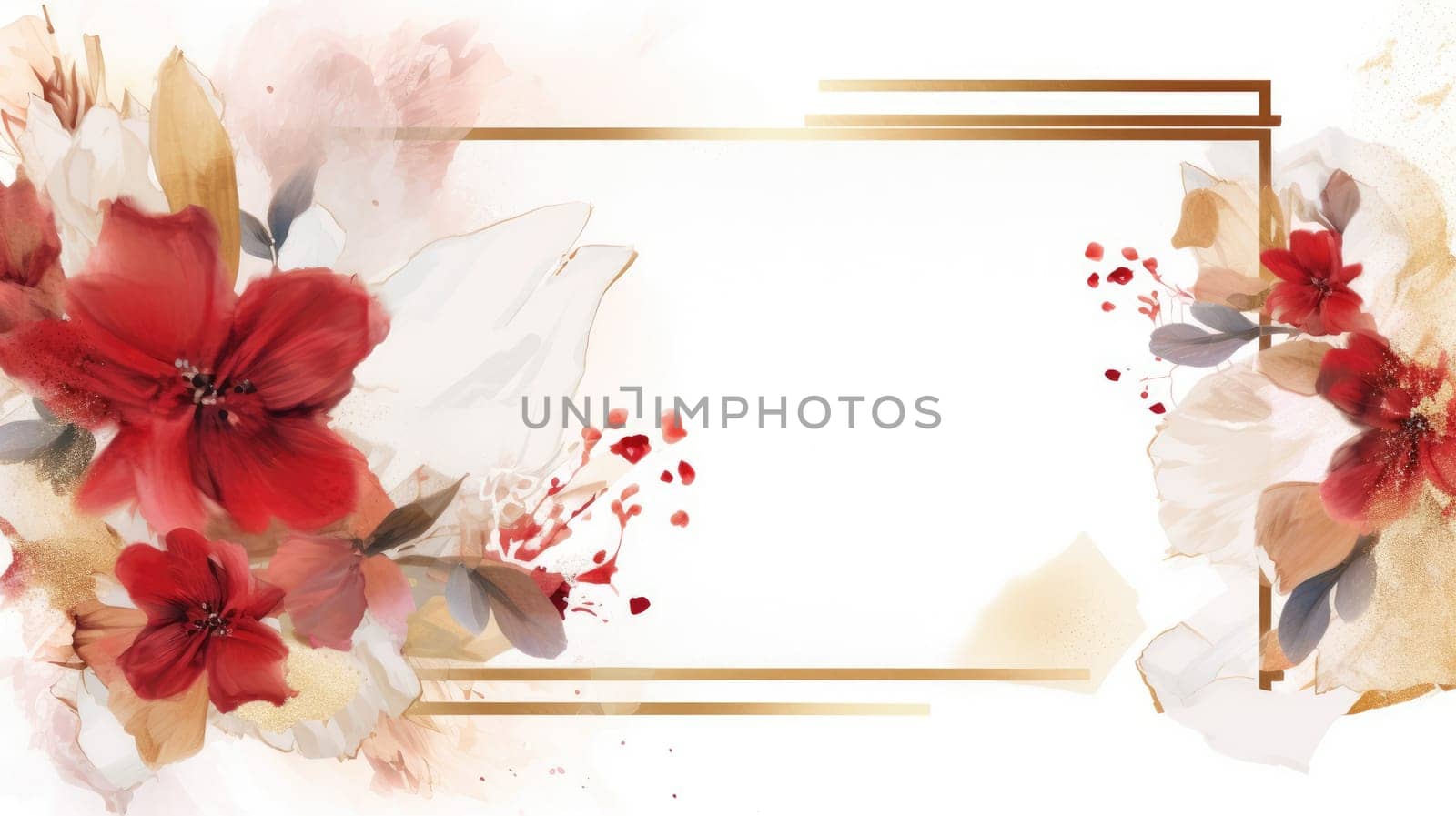 Watercolor abstract design for background wedding or buzzy social media banner by biancoblue