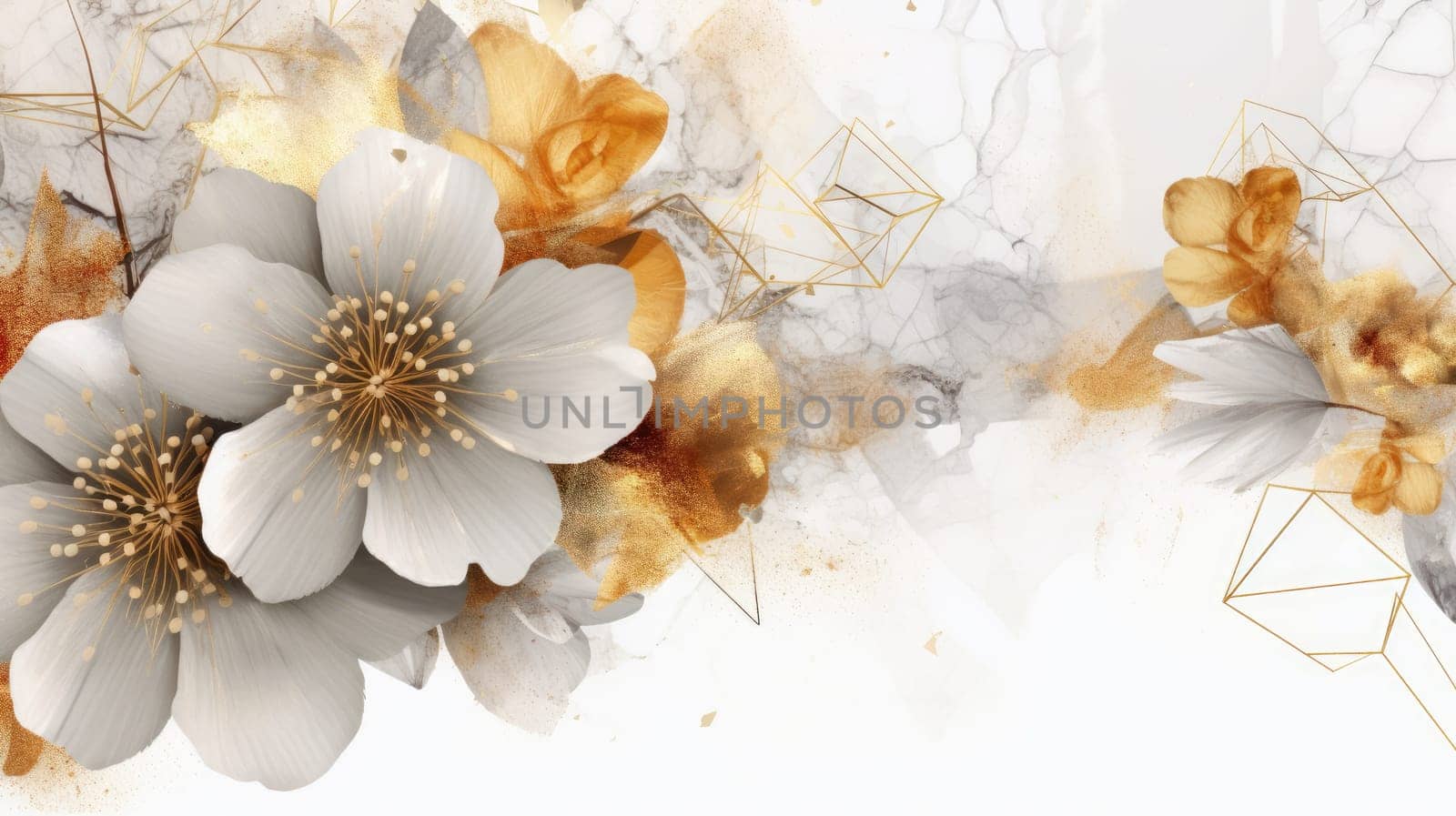 Watercolor abstract design for background wedding or buzzy social media banner by biancoblue