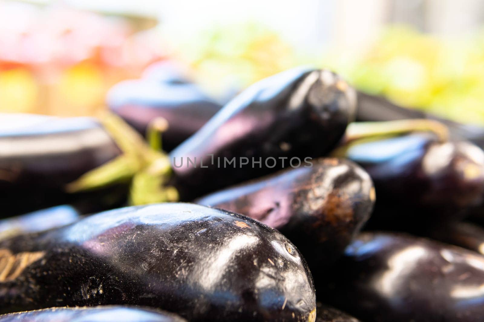 eggplant market background vegetable food organic fresh ingredient agriculture raw healthy vegetarian