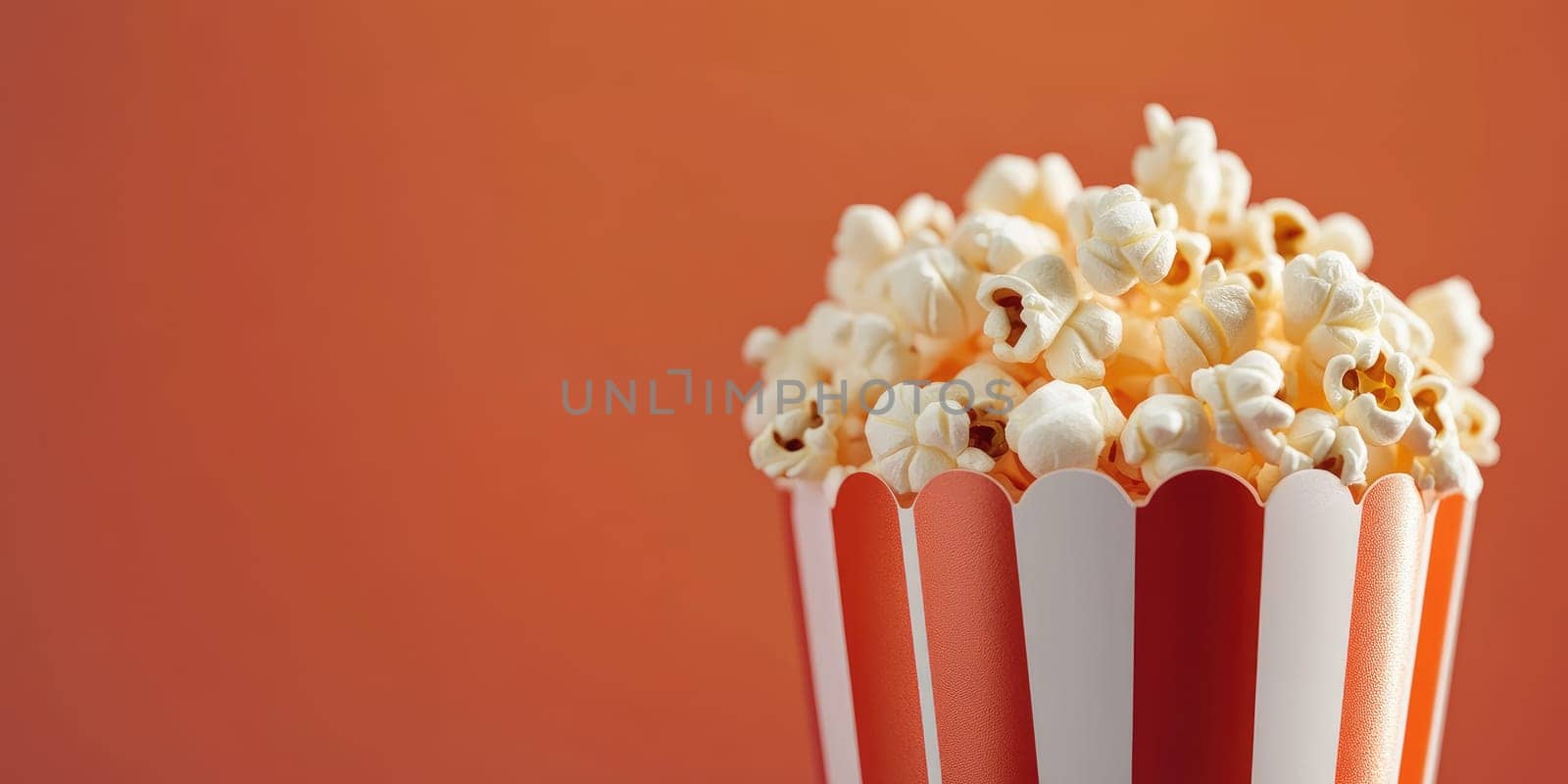 Minimalistic popcorn banner for movie night or cinema events.