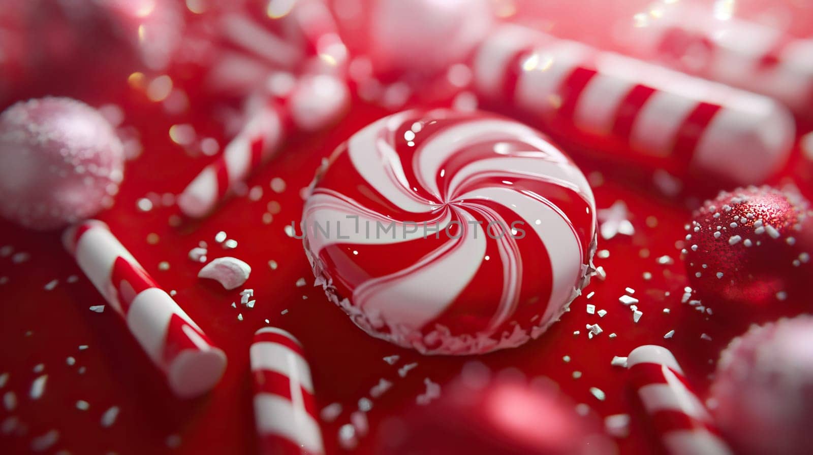 A vibrant and delightful assortment of colorful candies and festive holiday treats perfect for joyous celebrations