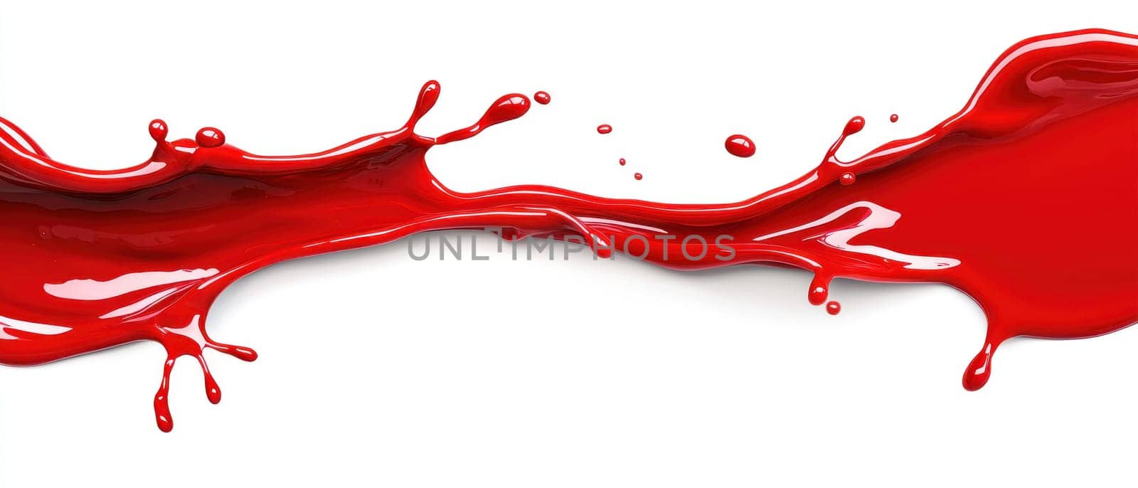 Dynamic red splash of liquid suspended in motion, creating energetic feel.